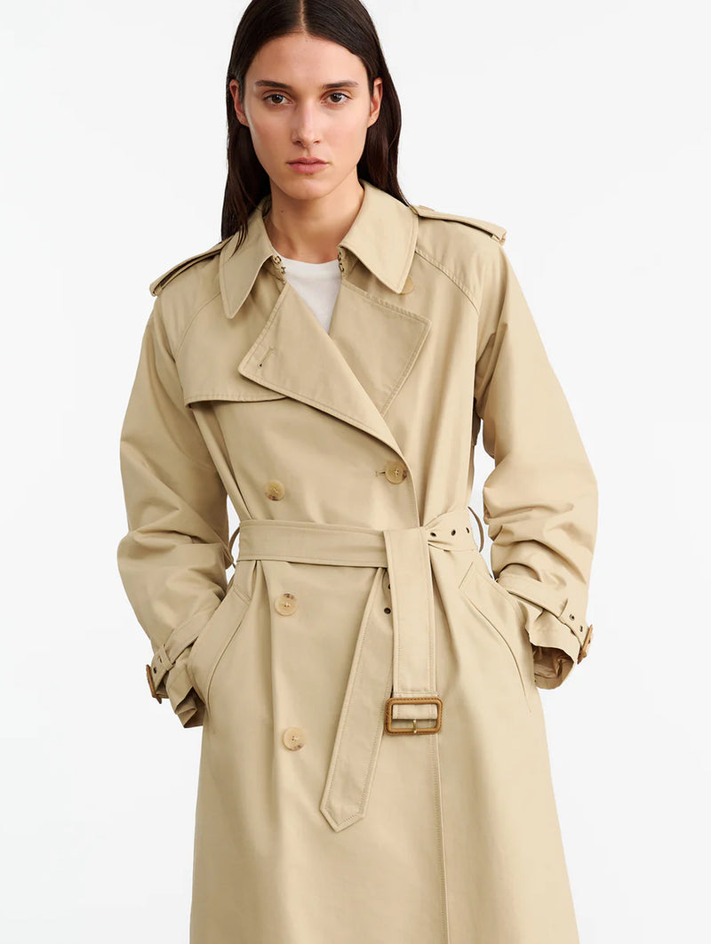 Tanner Trench Coat in Khaki
