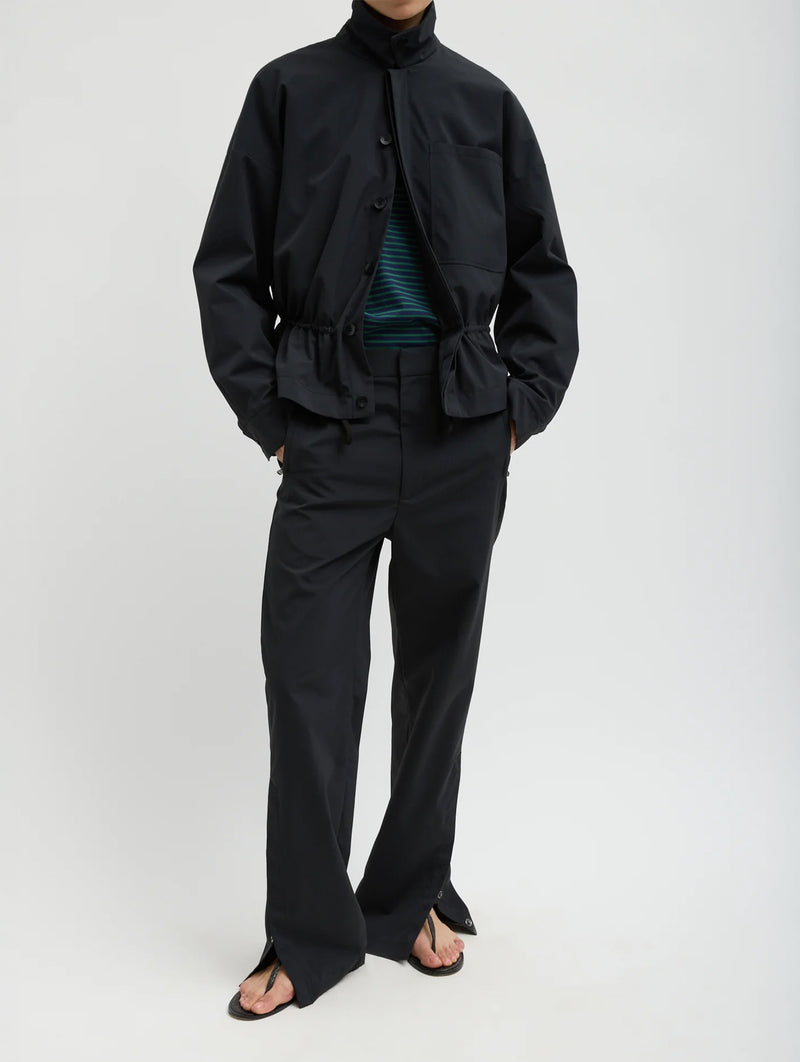 Tech Suiting Anorak Bomber in Black