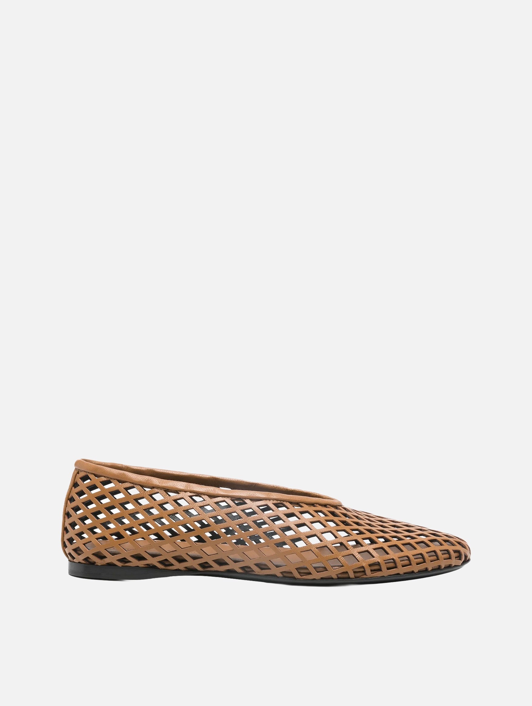 Tee Perforated Ballet Flats in Mud