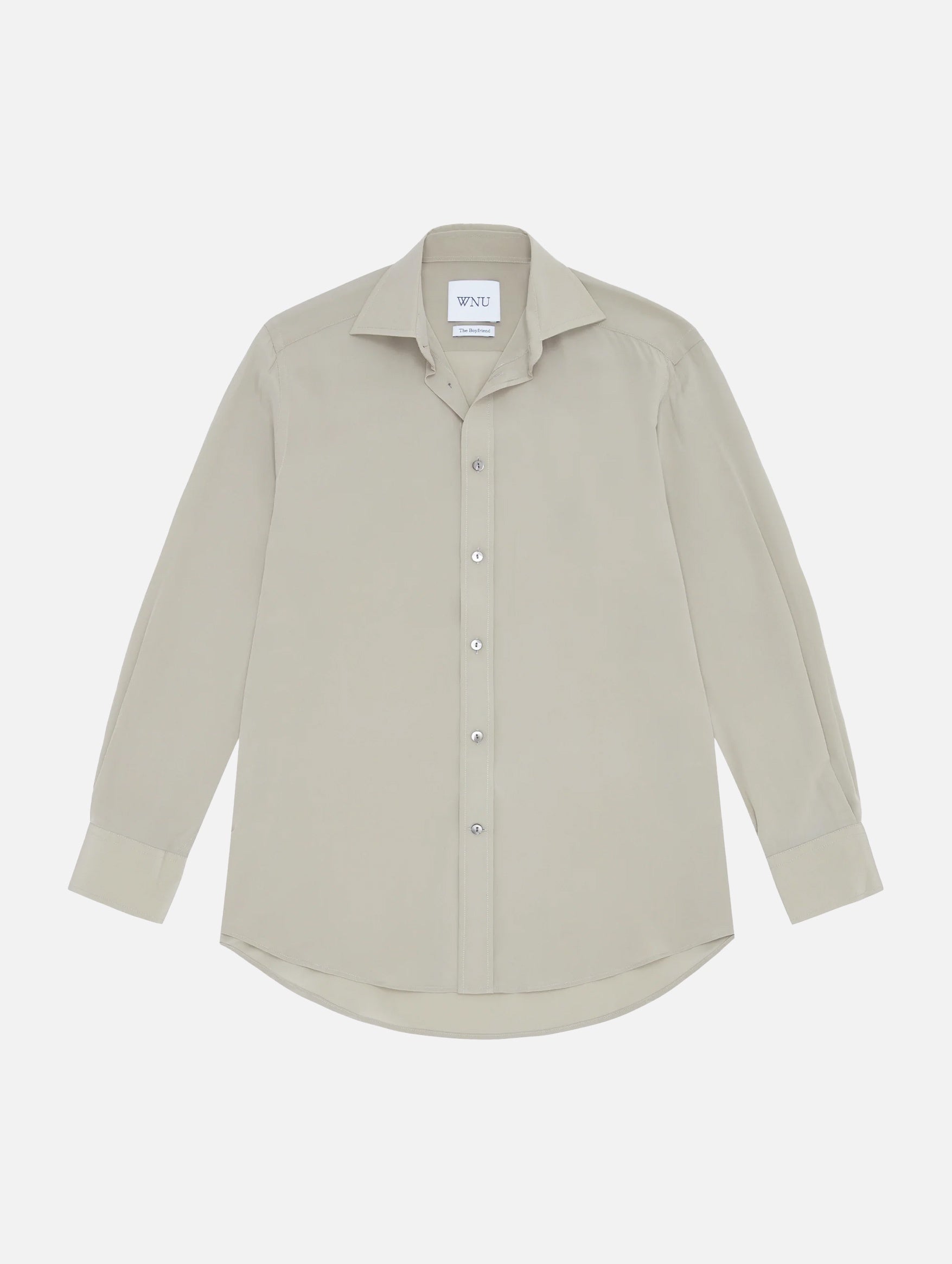 The Boyfriend Silk Shirt in Sage