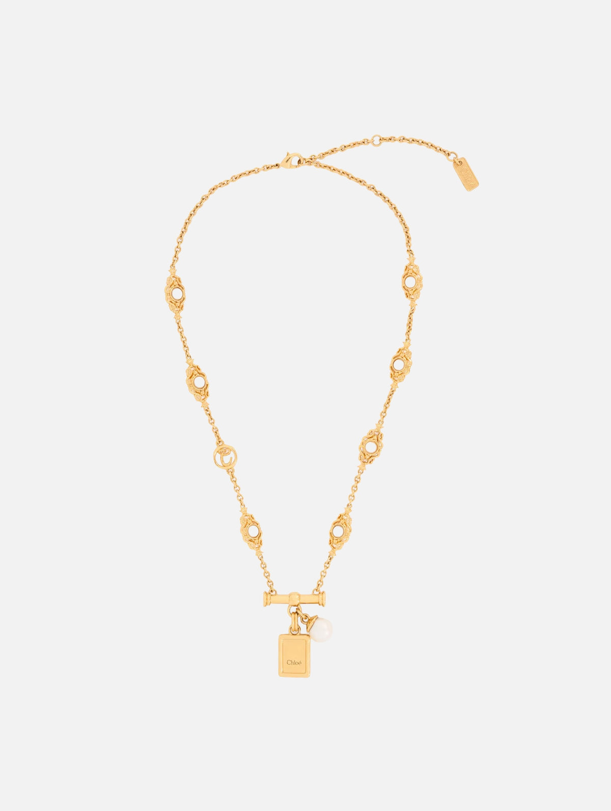 The Chloé Heirloom Necklace in Gold and Pearl