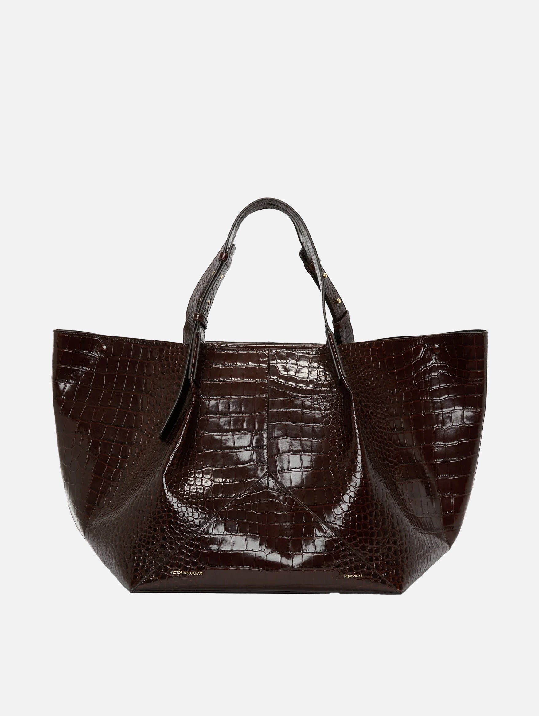 The Jumbo W11 Tote in Dark Brown Embossed Leather