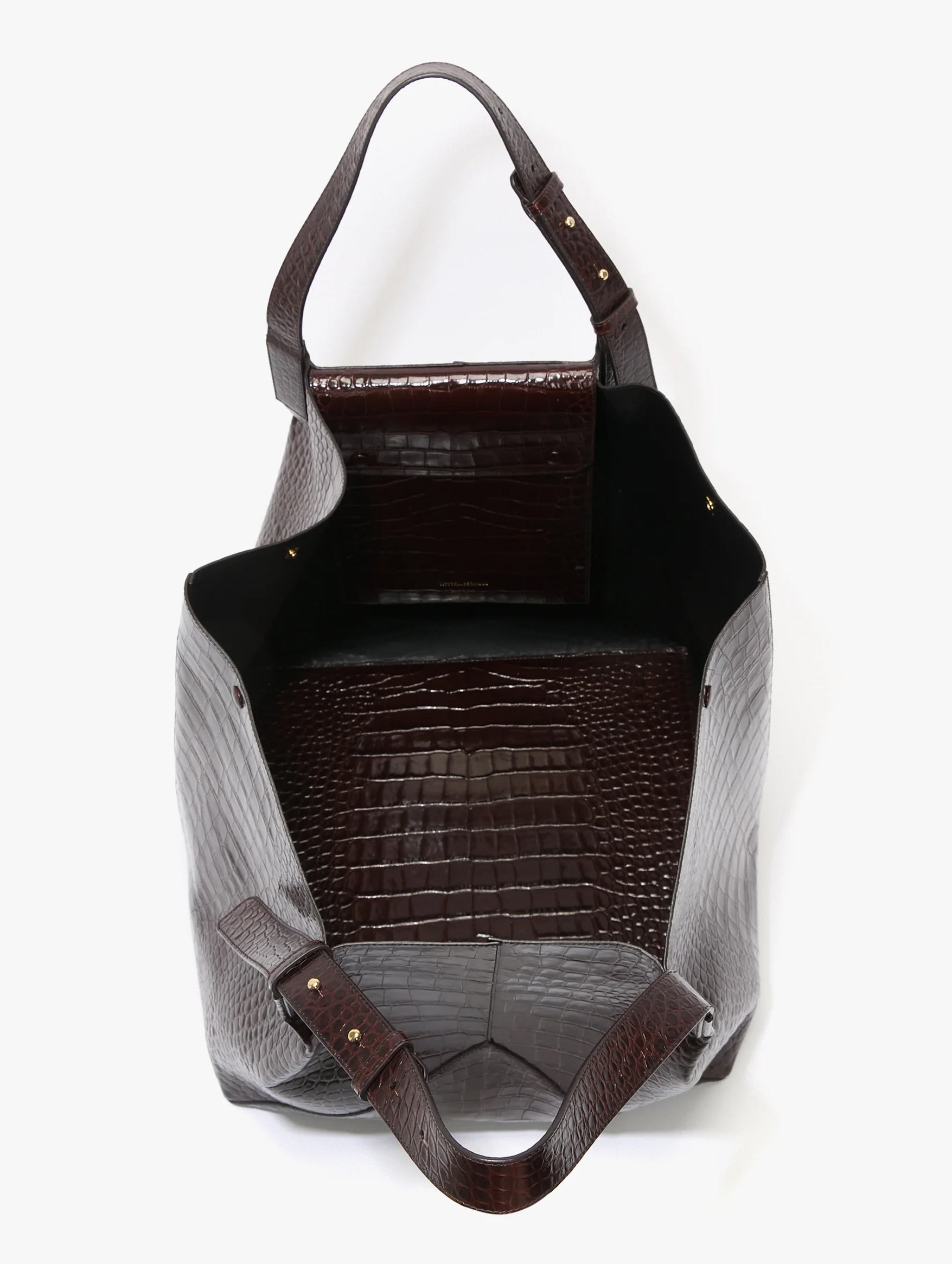 The Jumbo W11 Tote in Dark Brown Embossed Leather