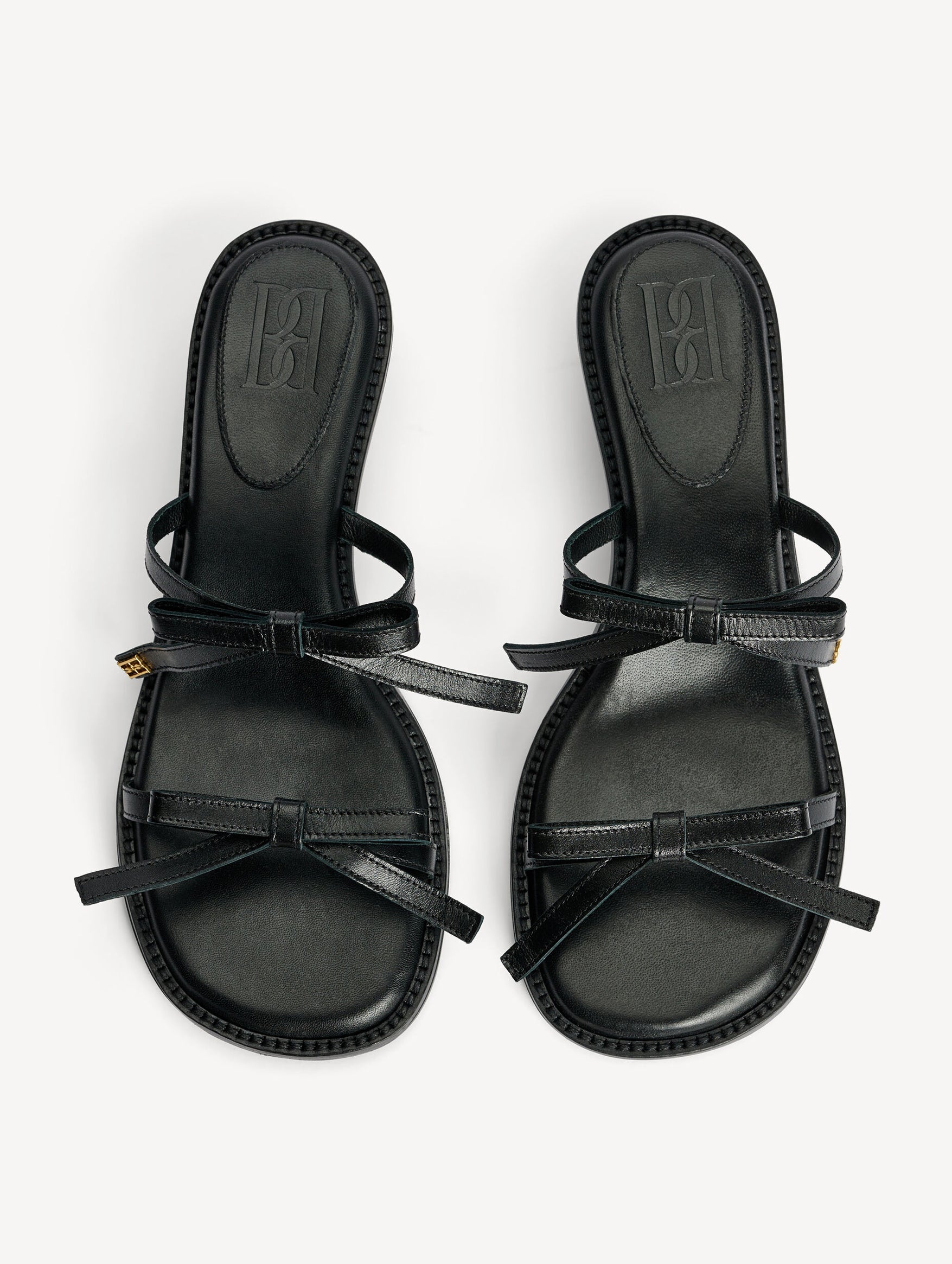 Tianno Leather Sandals in Black