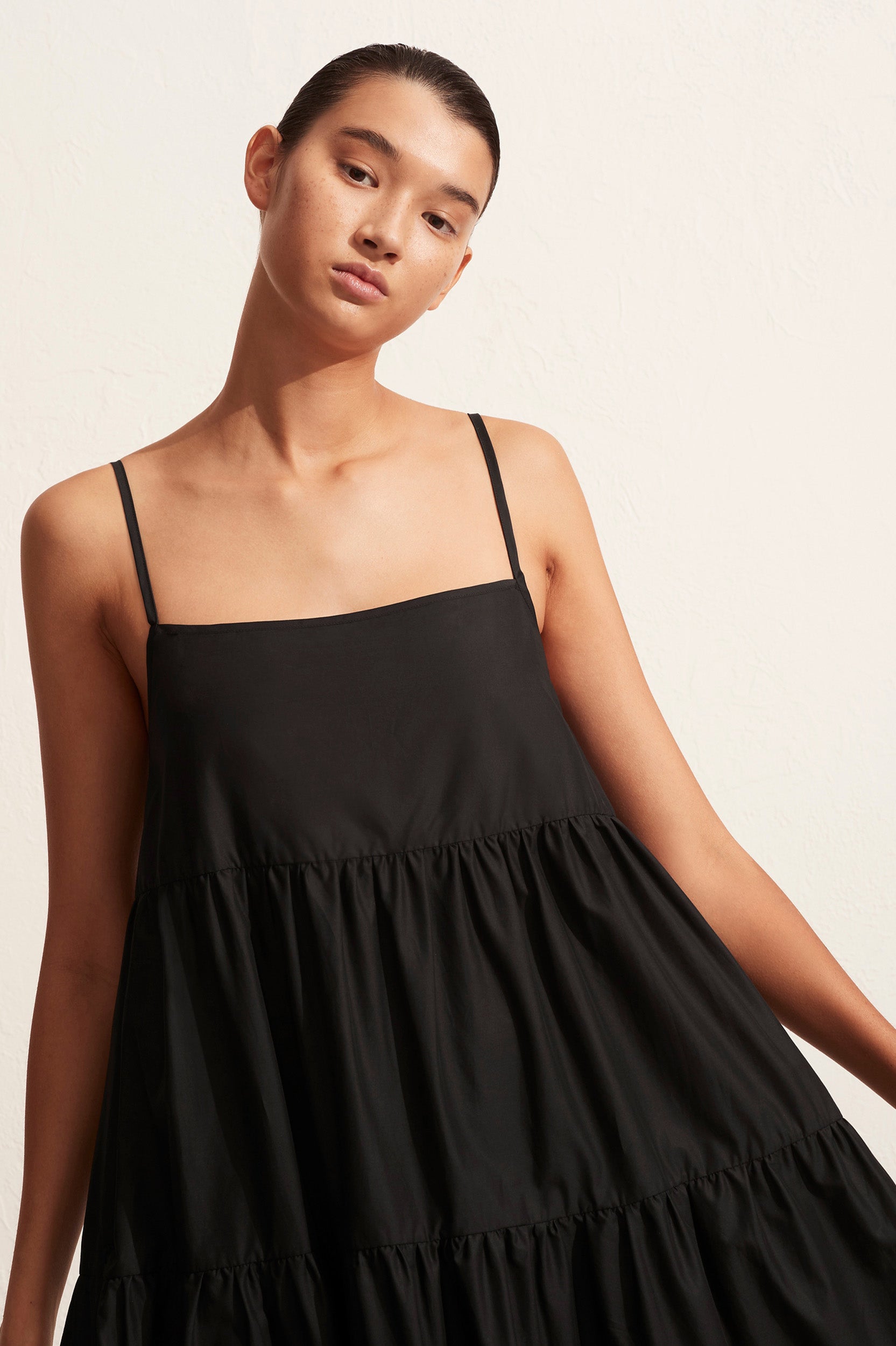 Tiered Sundress in Black