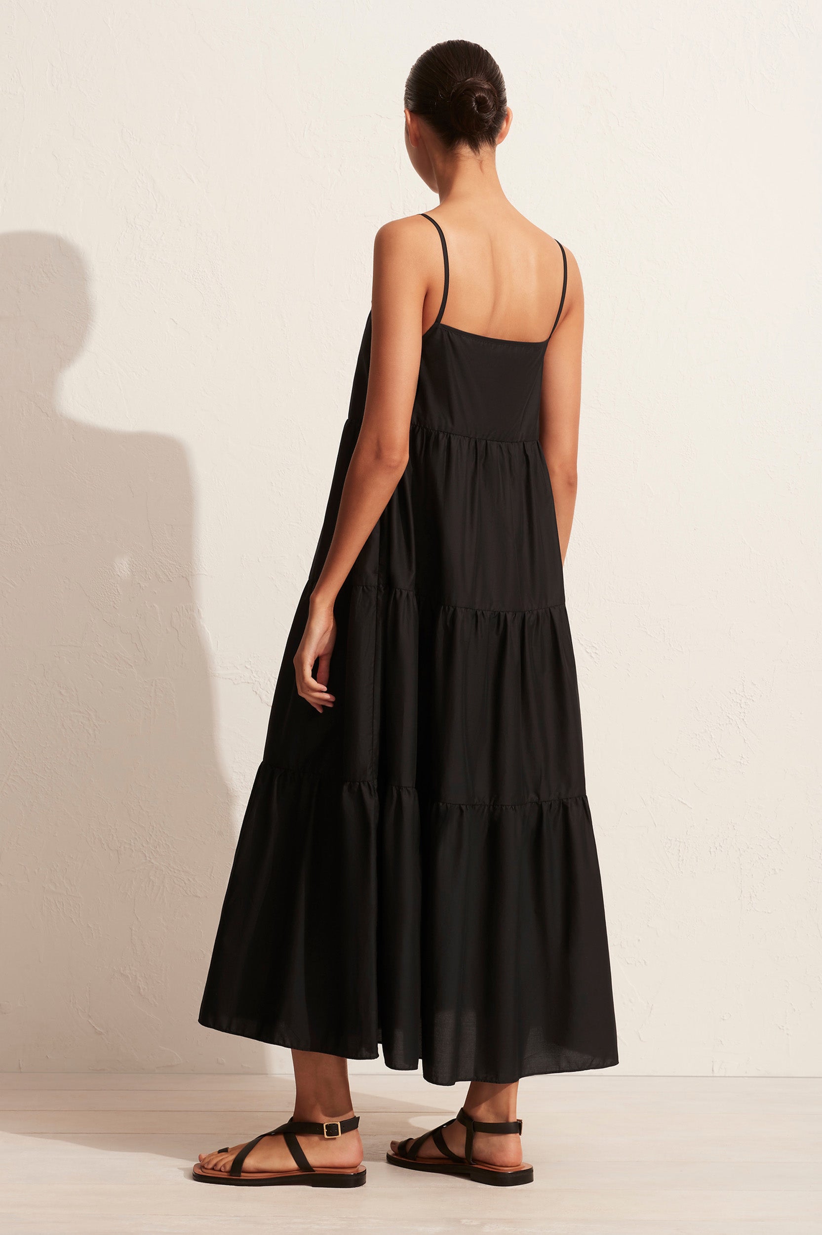 Tiered Sundress in Black