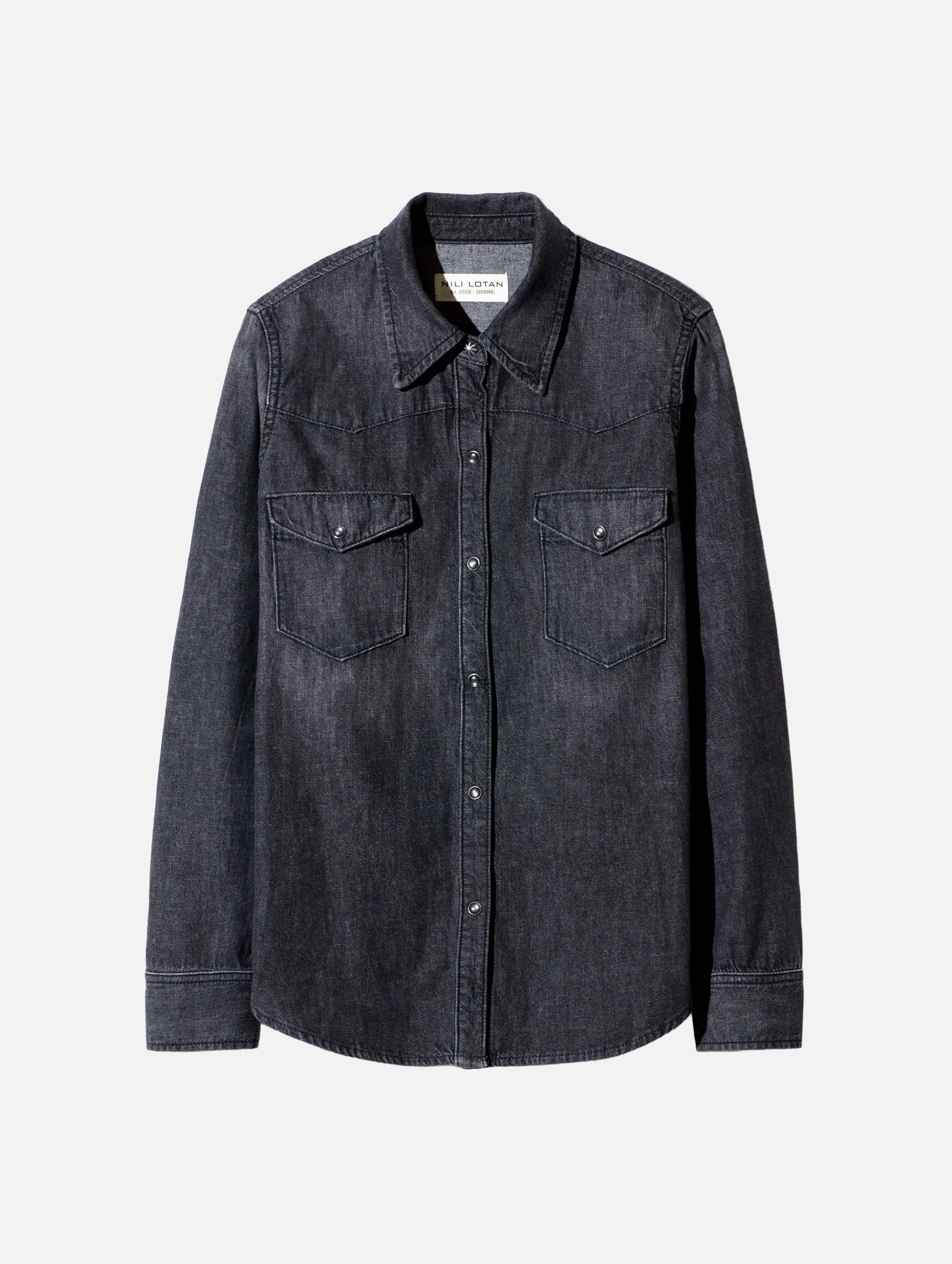 Travis Shirt in Faded Black Wash