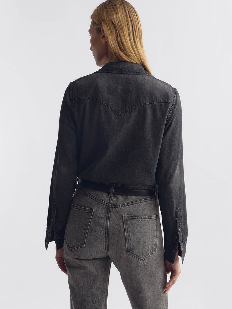 Travis Shirt in Faded Black Wash