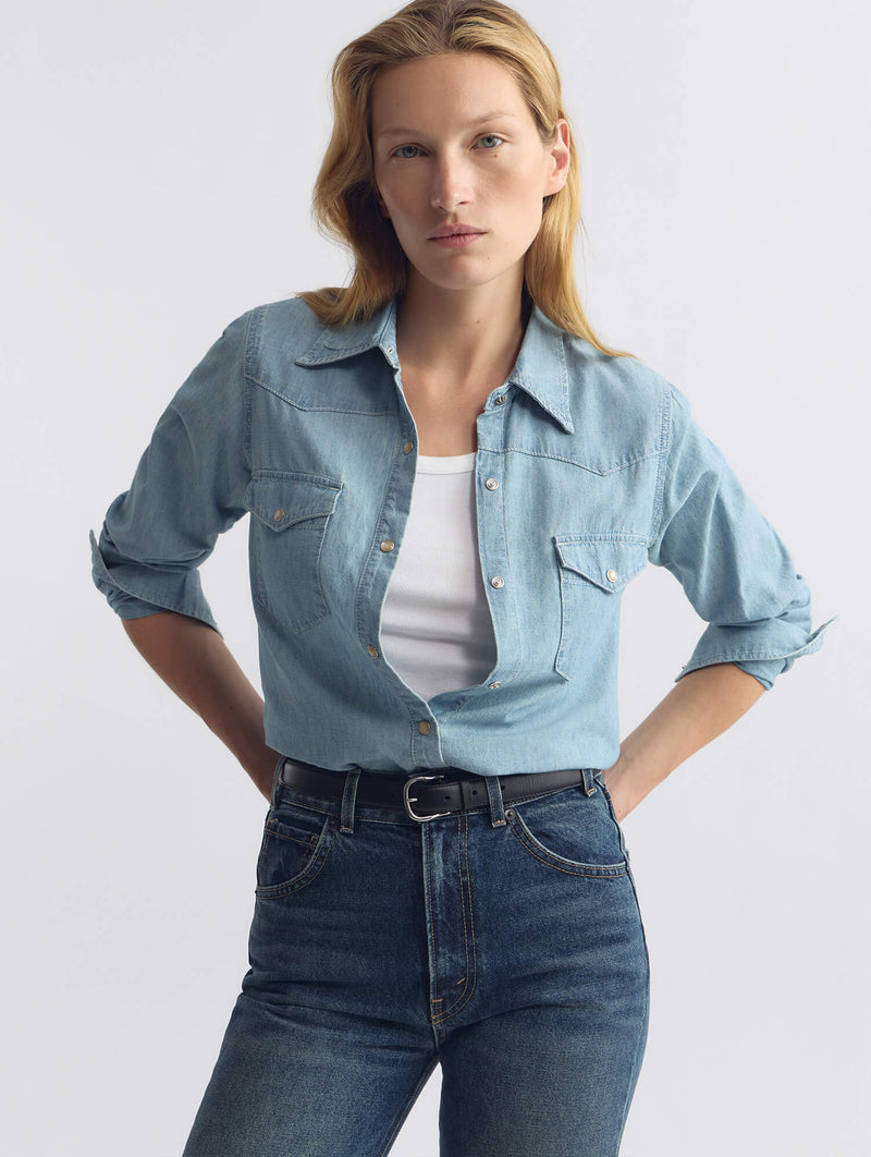 Travis Shirt in Indigo Chambray