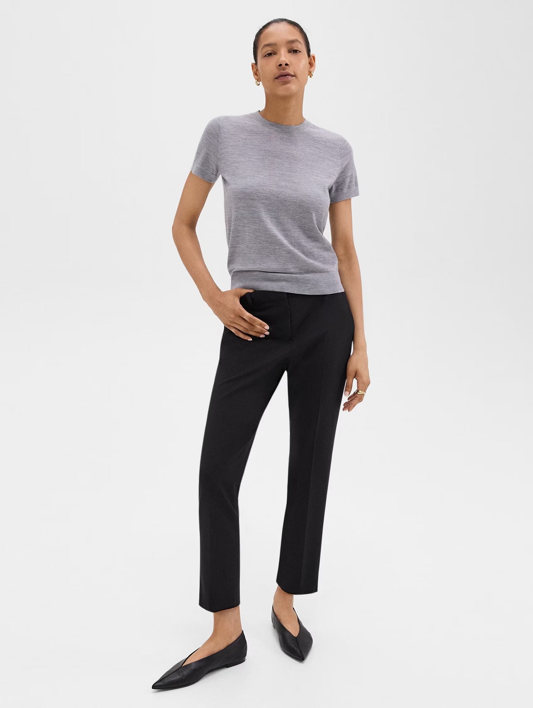 Treeca Good Wool Pant in Black