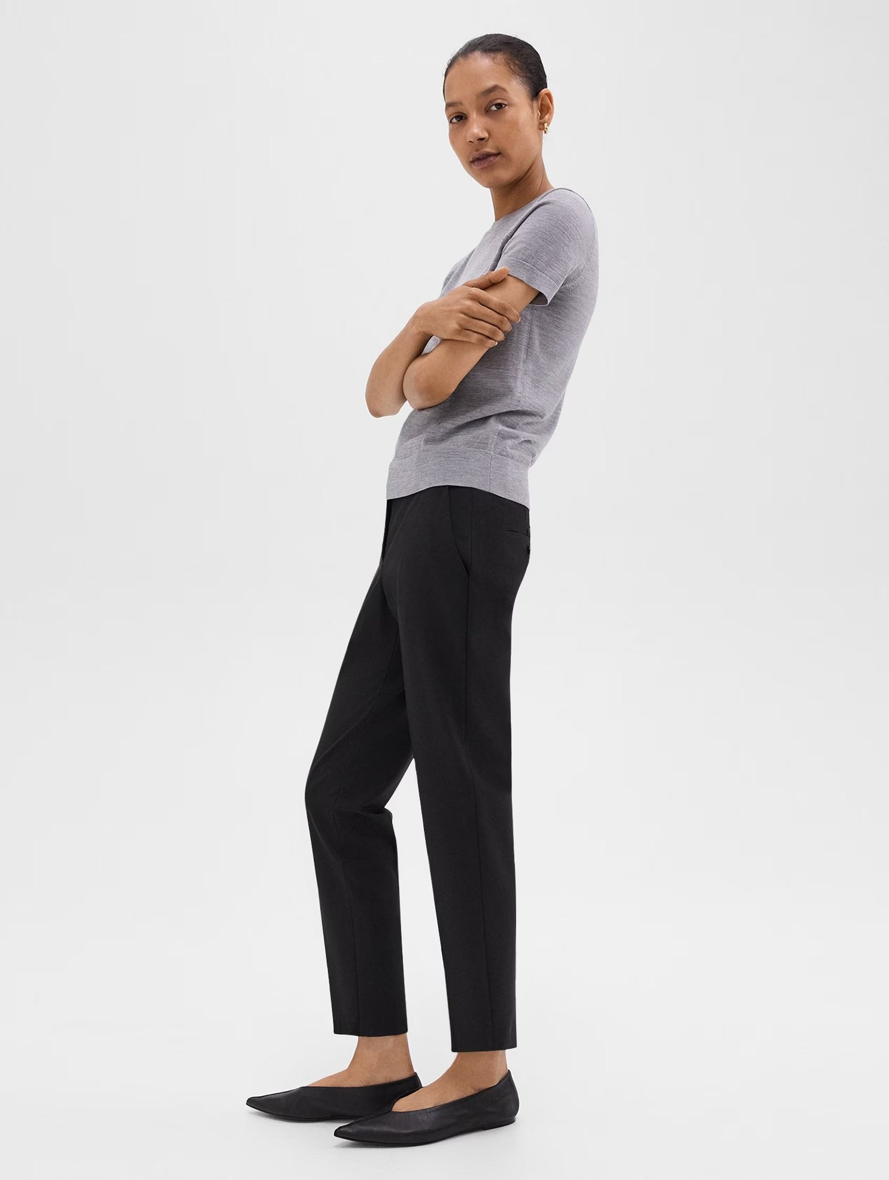 Kick Stretch Cotton Pant in Black