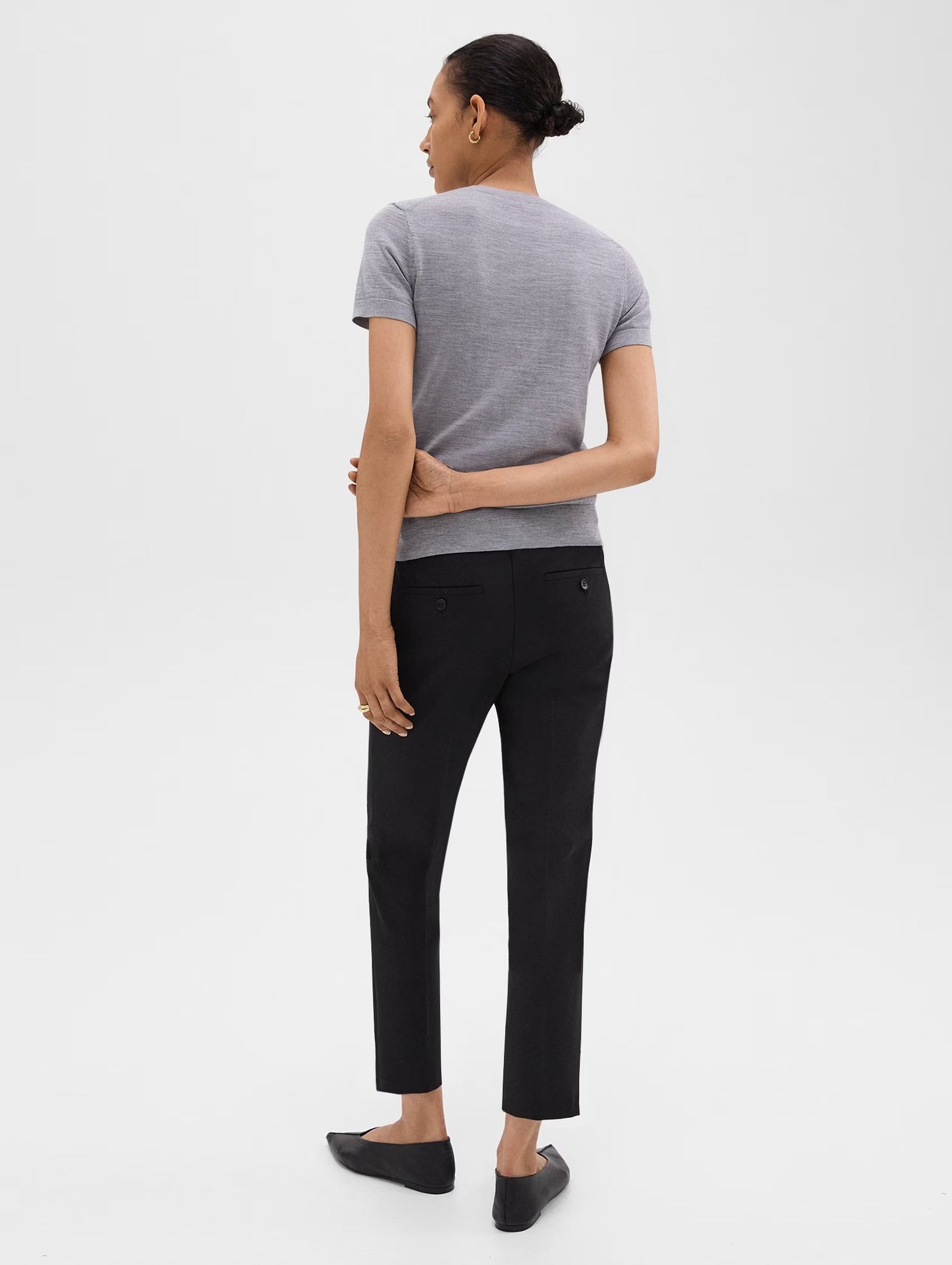 Treeca Good Wool Pant in Black