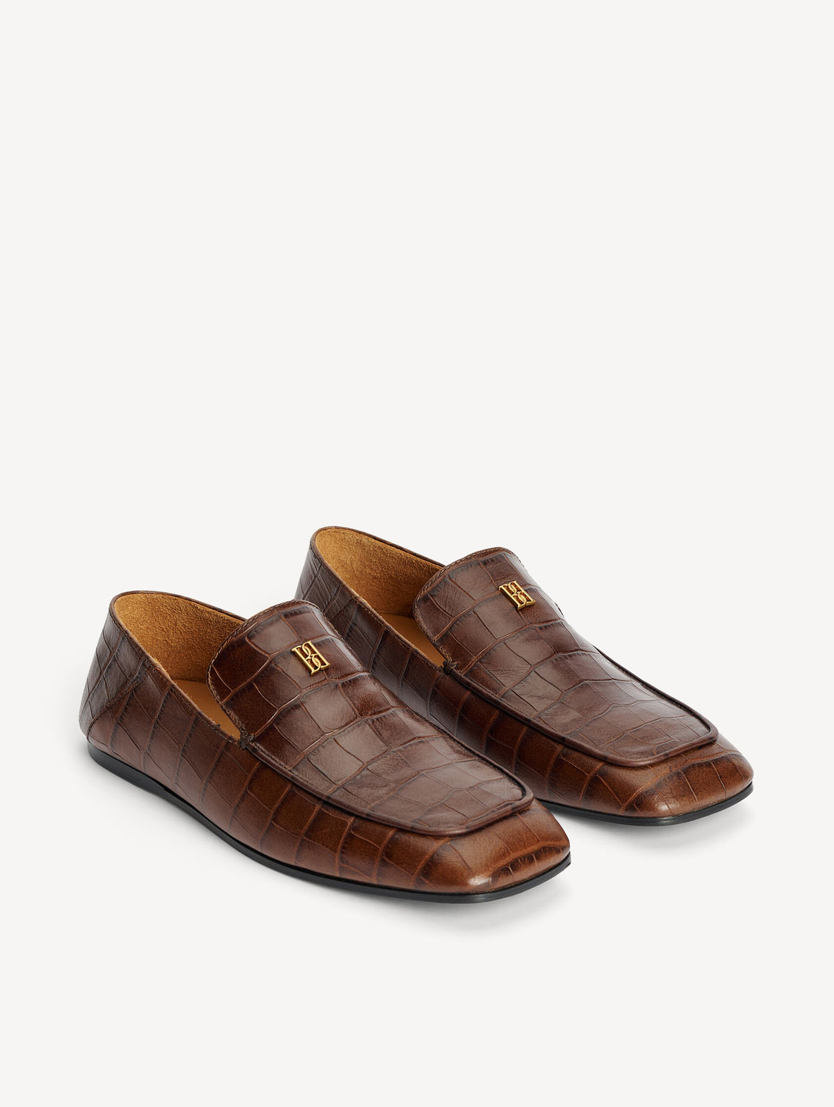 Tresina Leather Loafers in Bison