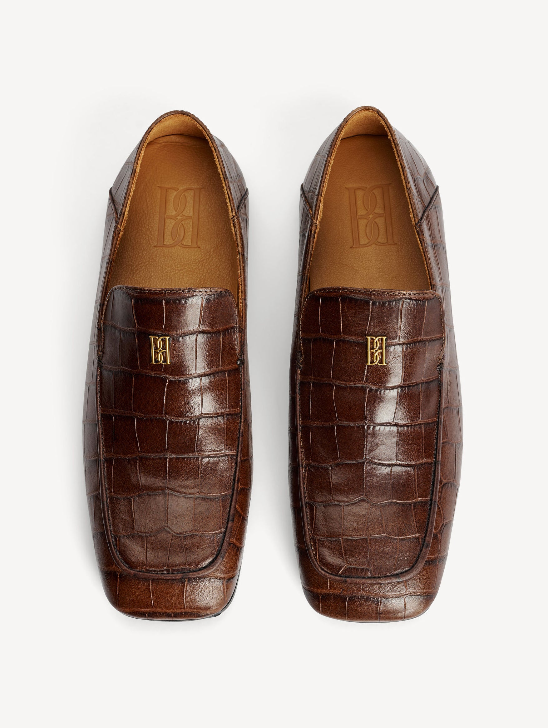 Tresina Leather Loafers in Bison