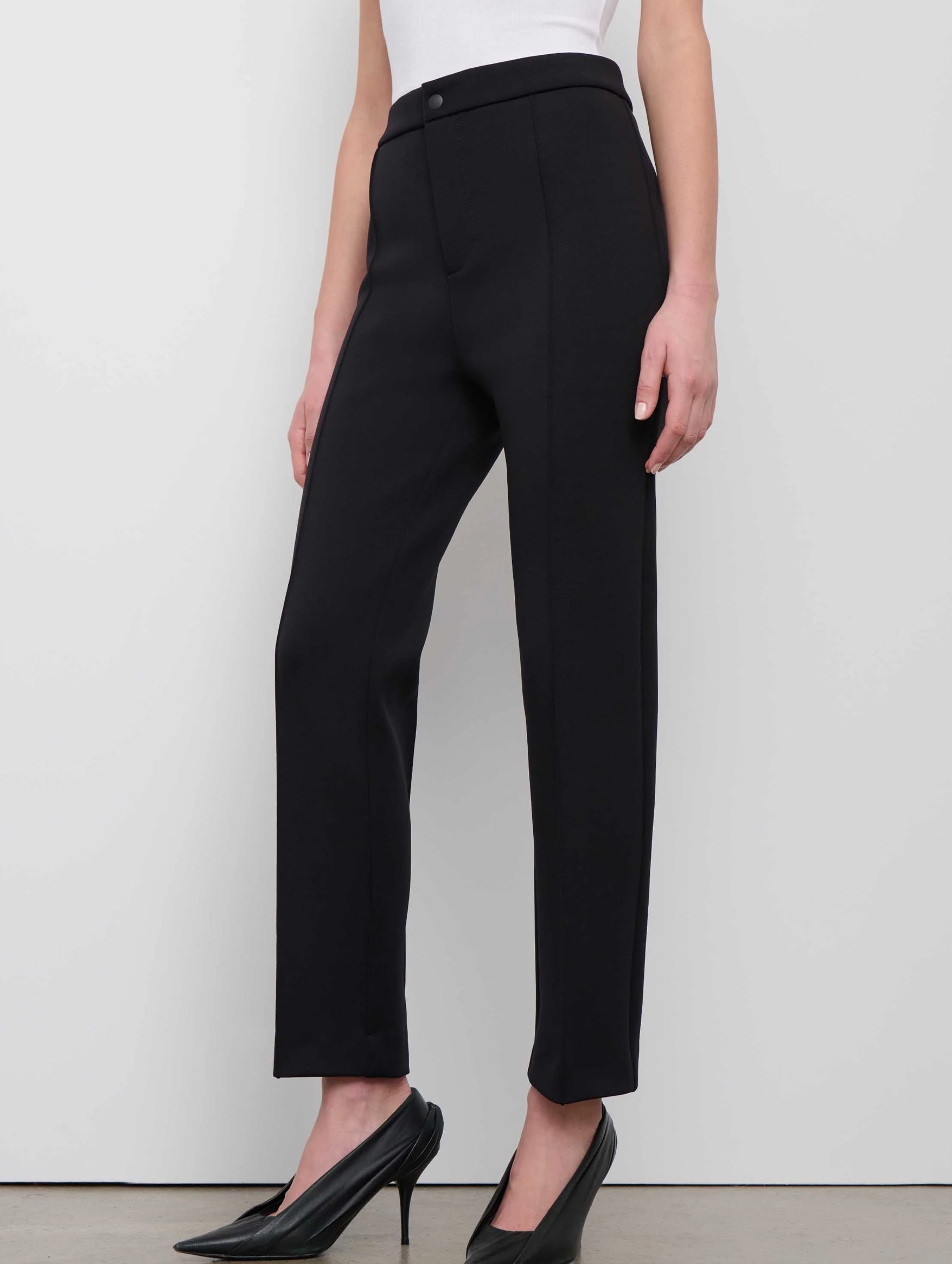 Bonded Slim Trouser in Black