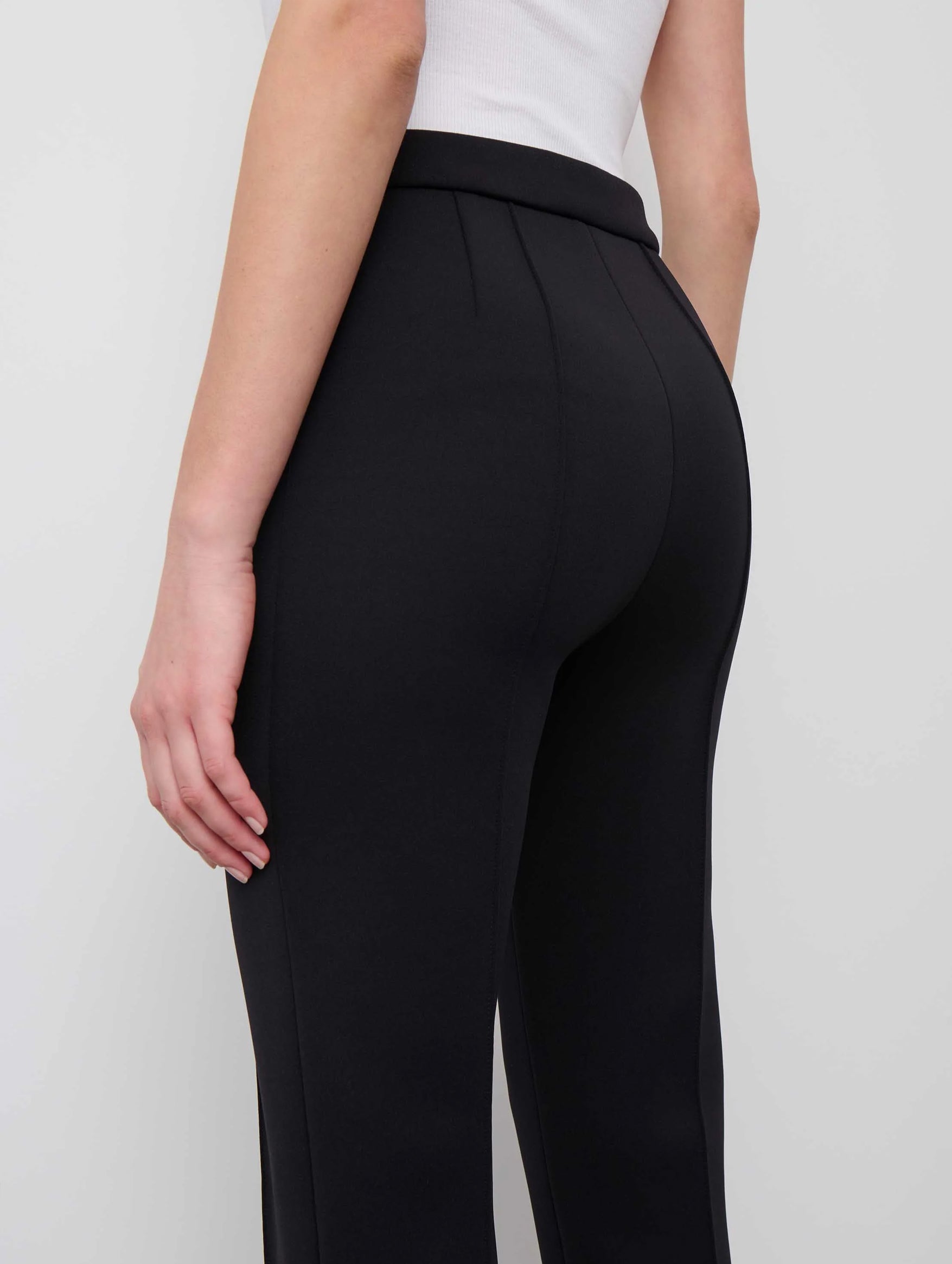 Bonded Slim Trouser in Black