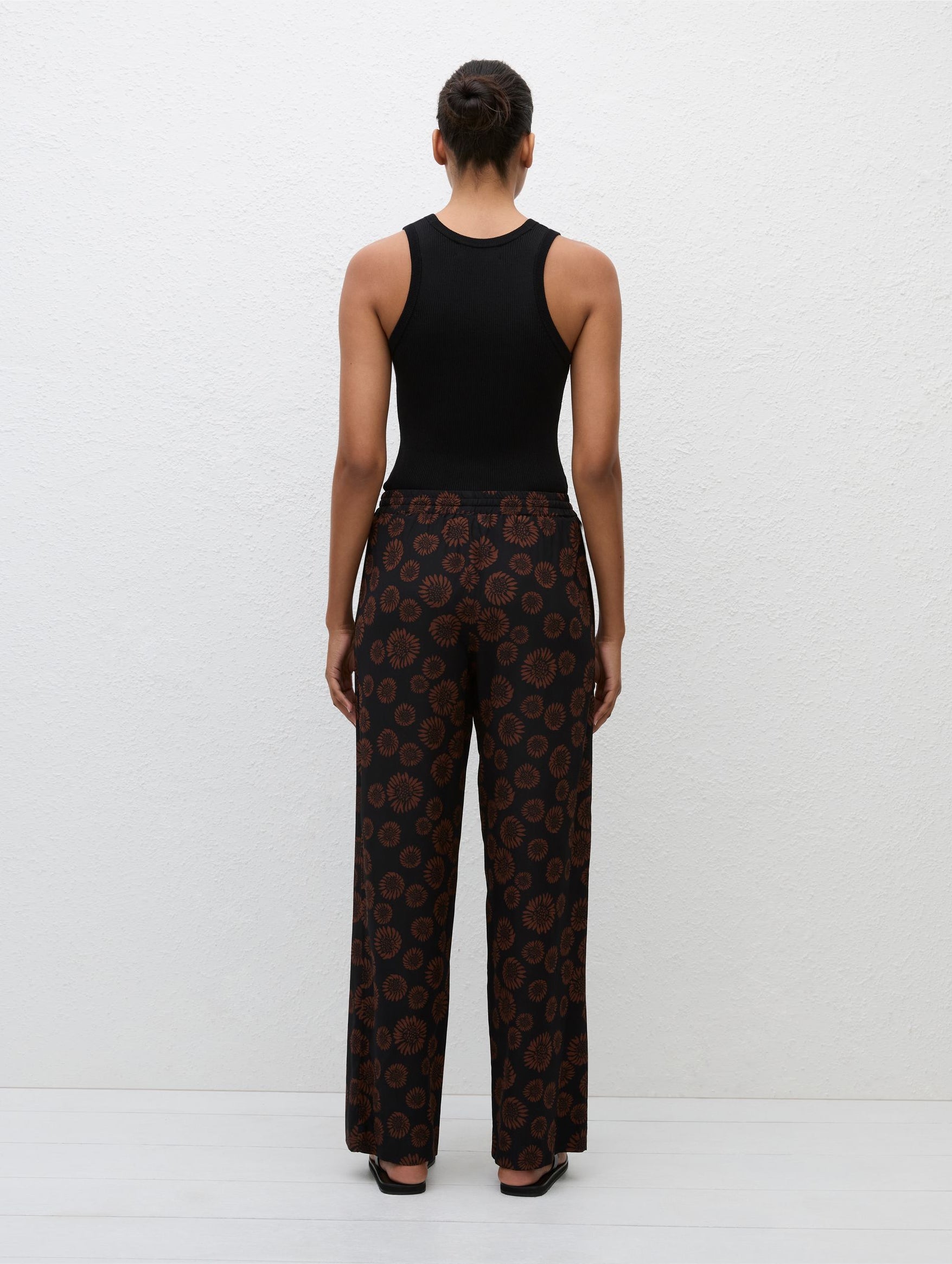 Drawstring trouser in Panama