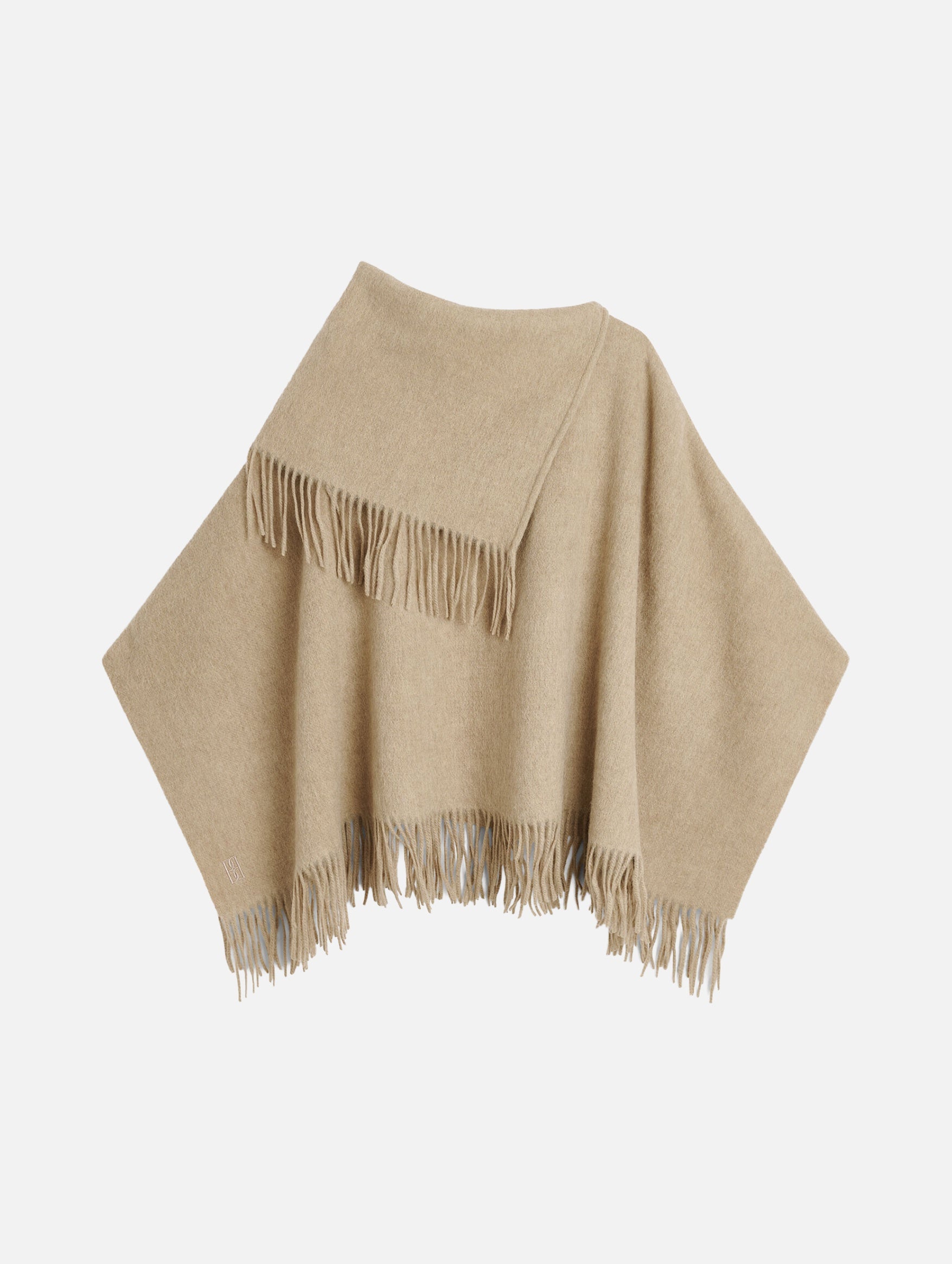 Turtma Wool Poncho in Grey
