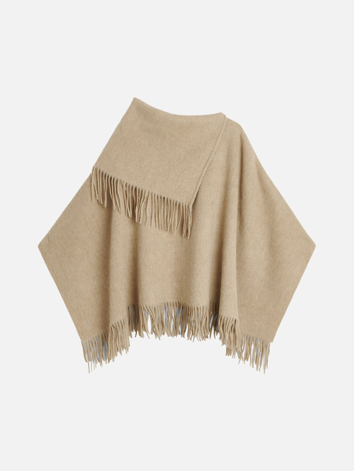 Turtma Wool Poncho in Grey