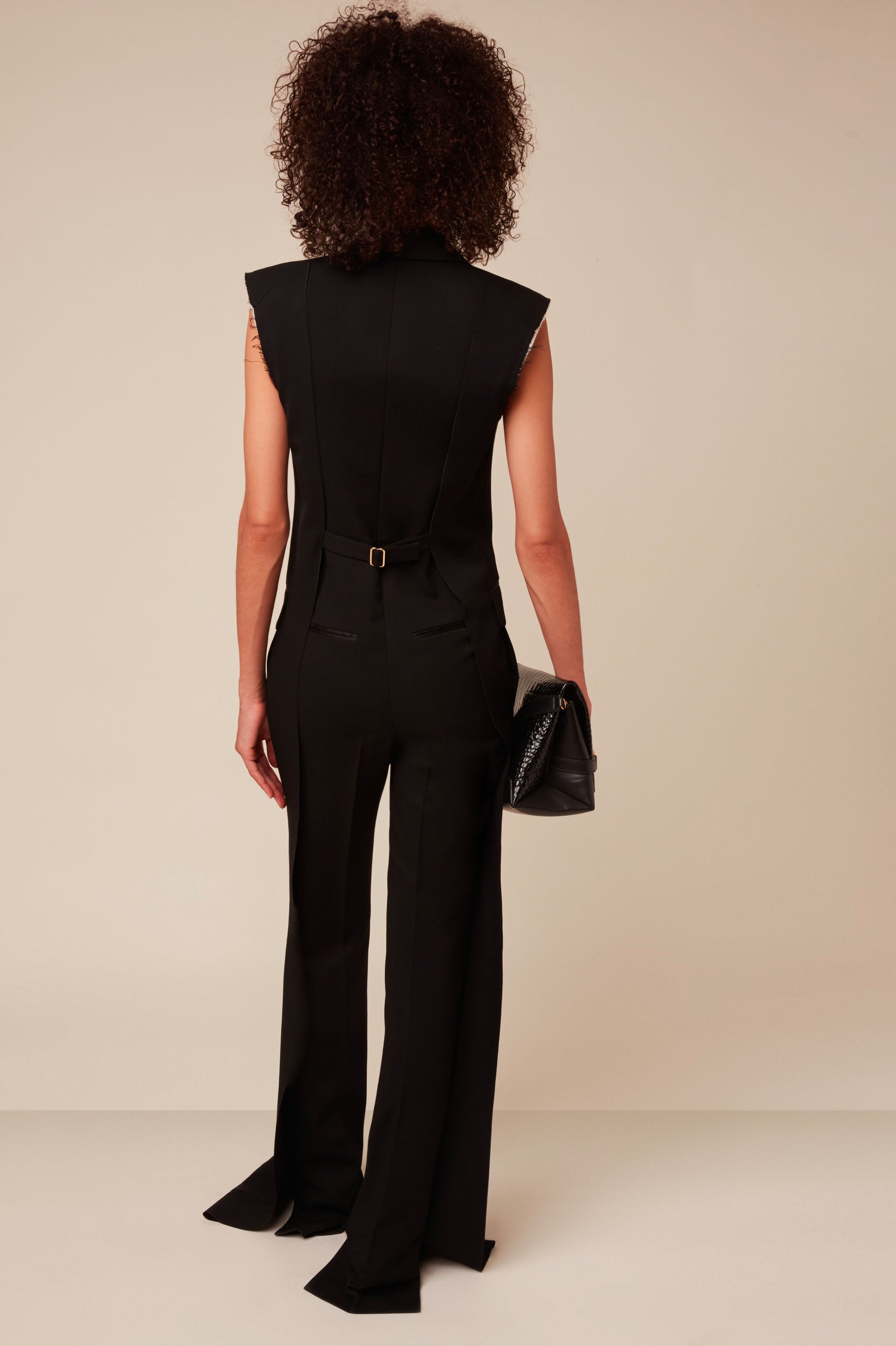 Tuxedo Jumpsuit in Black