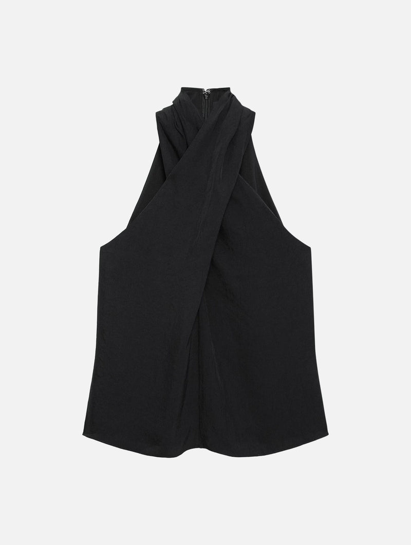 Twisted Halter Top in Black