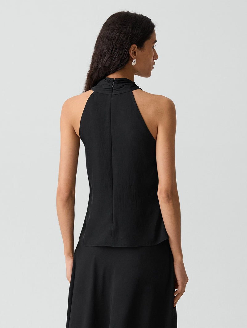 Twisted Halter Top in Black