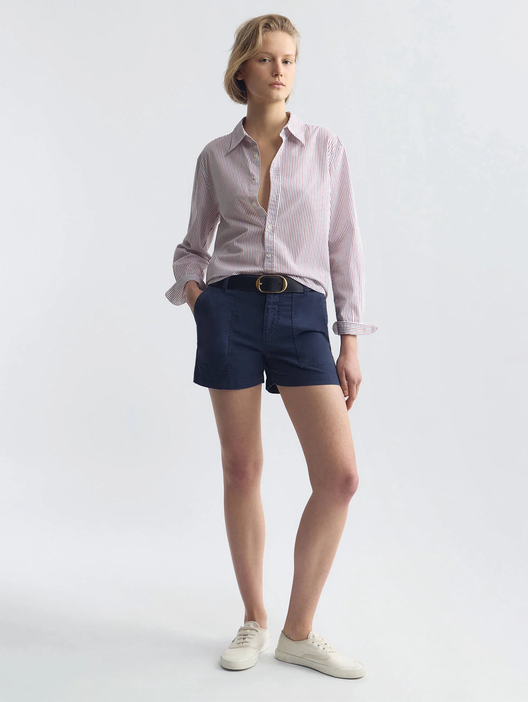 Utility Short in Vintage Washed Admiral Blue