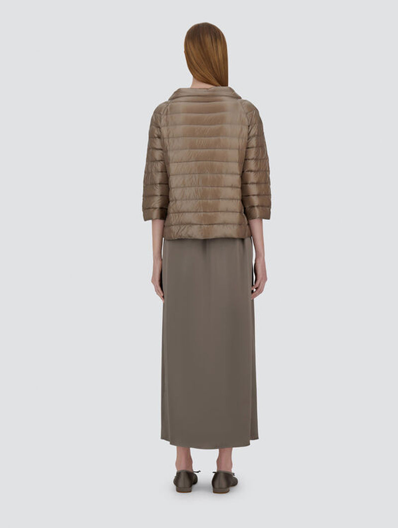 Ultralight Nylon Reversible Cape in Chantilly/Dove Grey