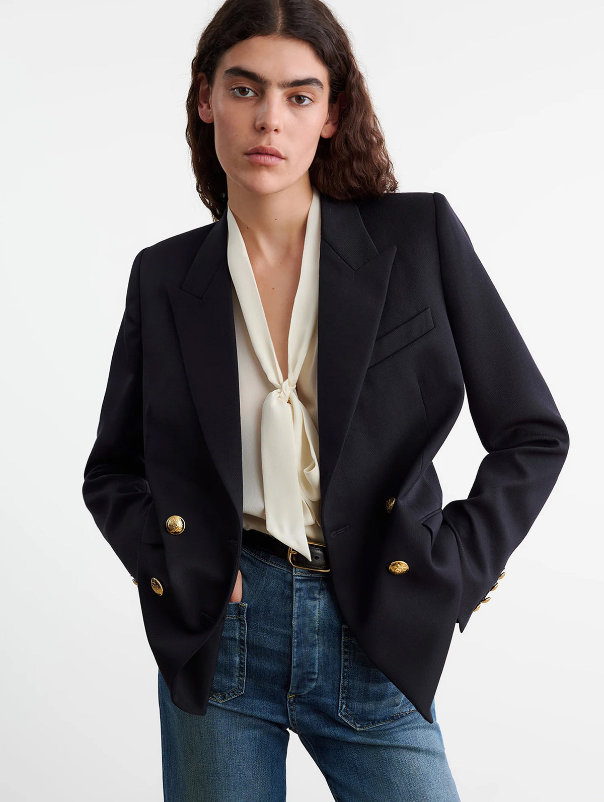 Veda Wool Jacket in Midnight