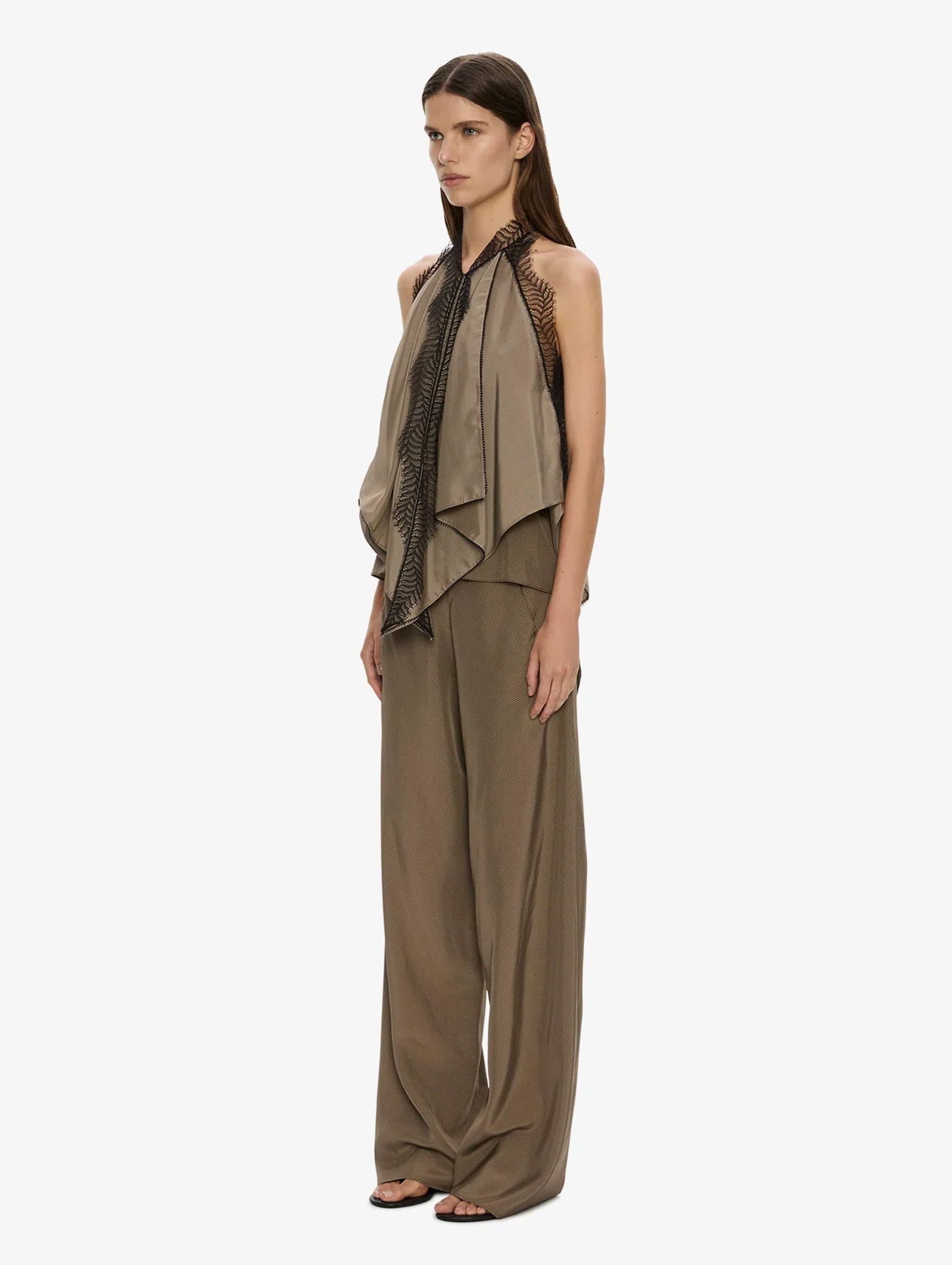 Vera Bias Trouser in Light Umber