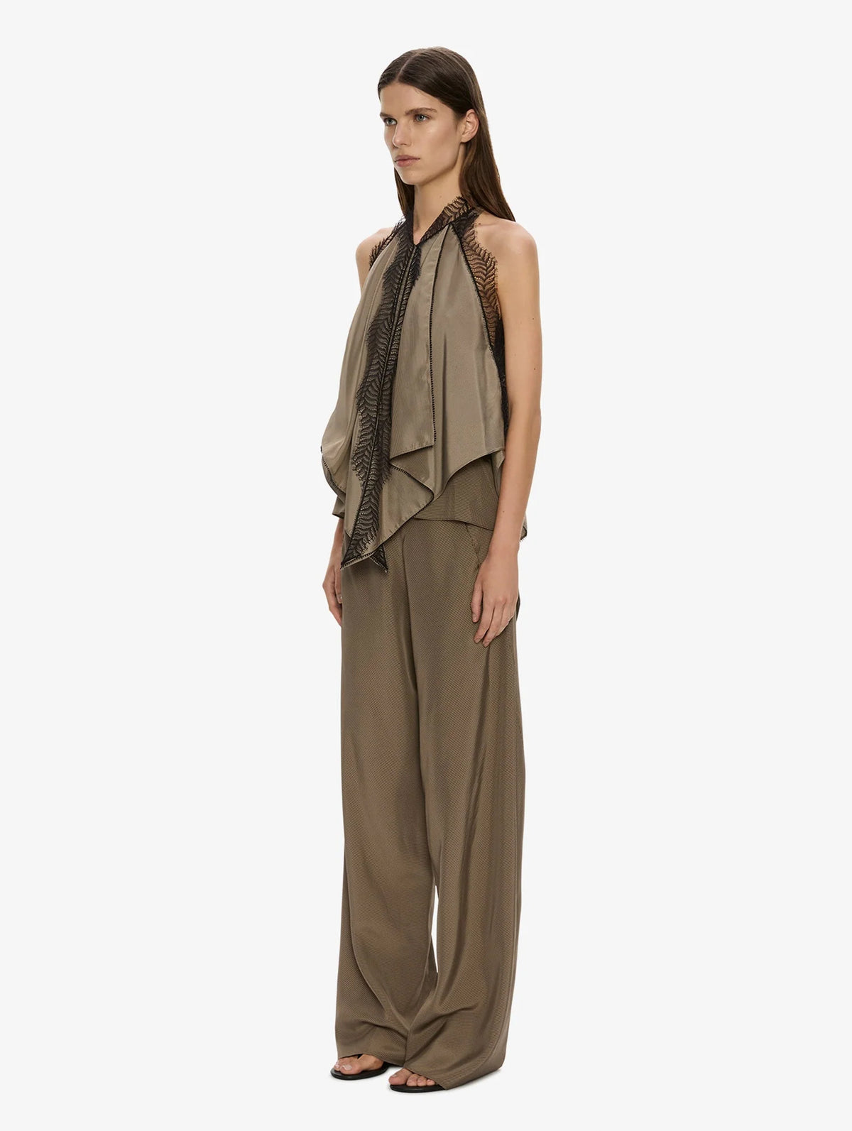 Vera Bias Trouser in Light Umber