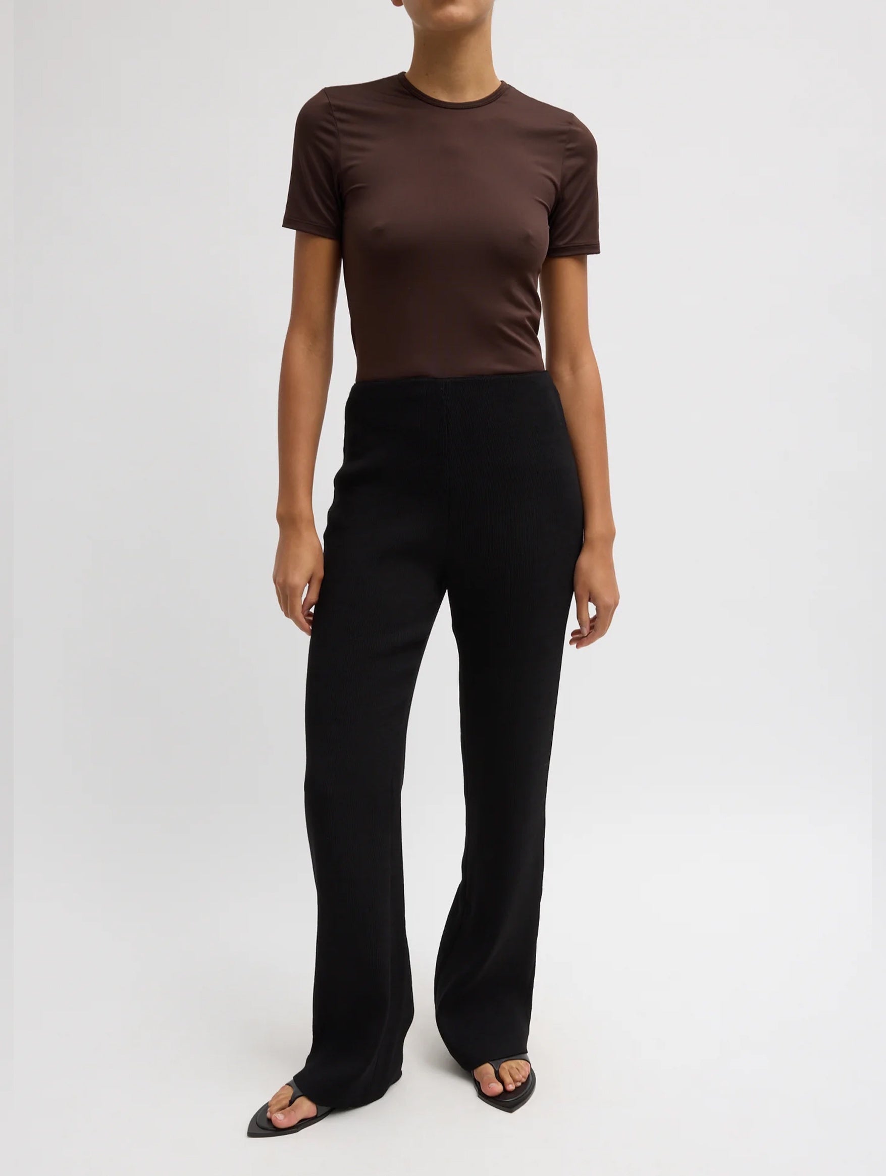 Viscose Plisse Corbit Pant in Black