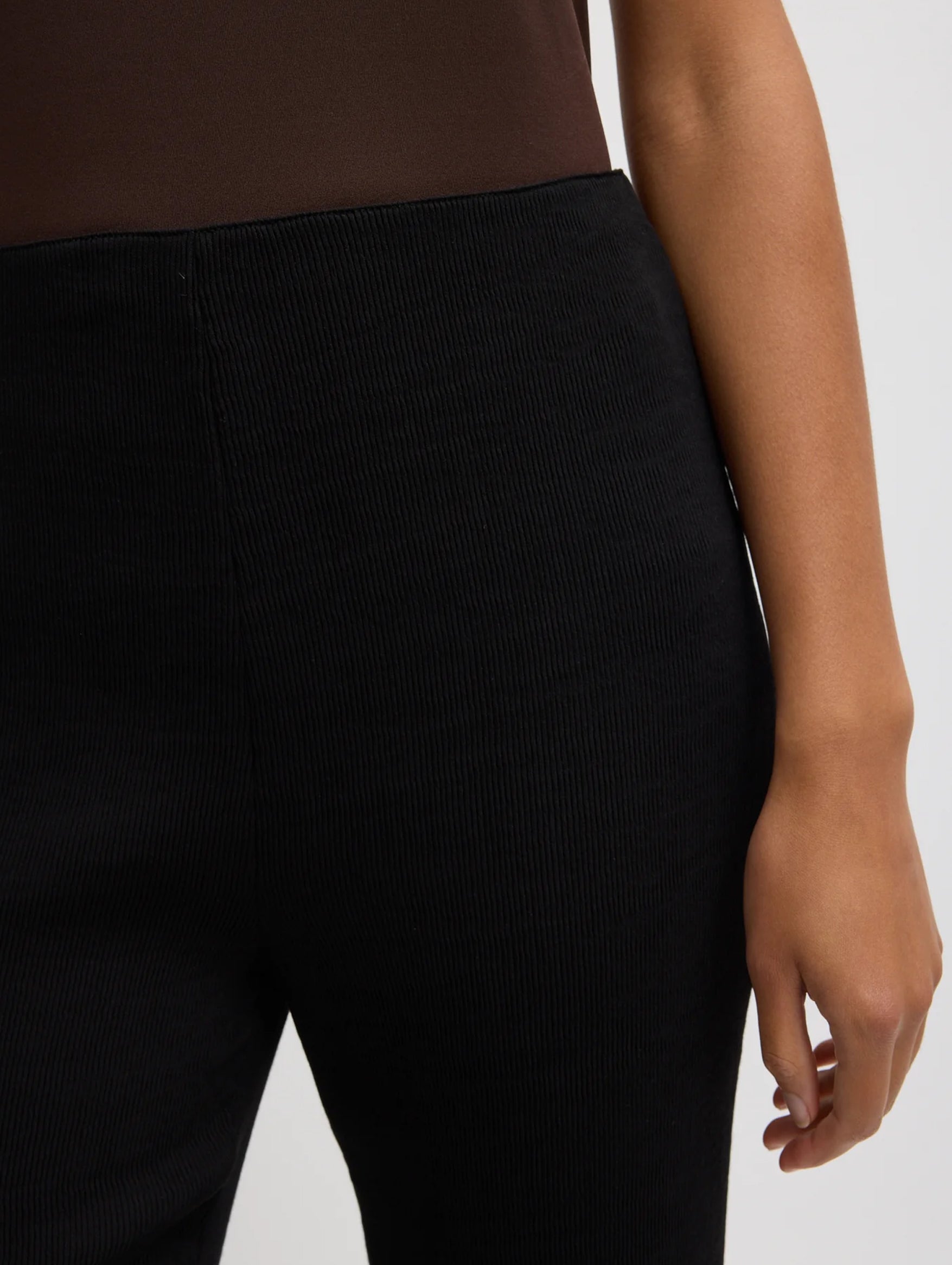 Viscose Plisse Corbit Pant in Black