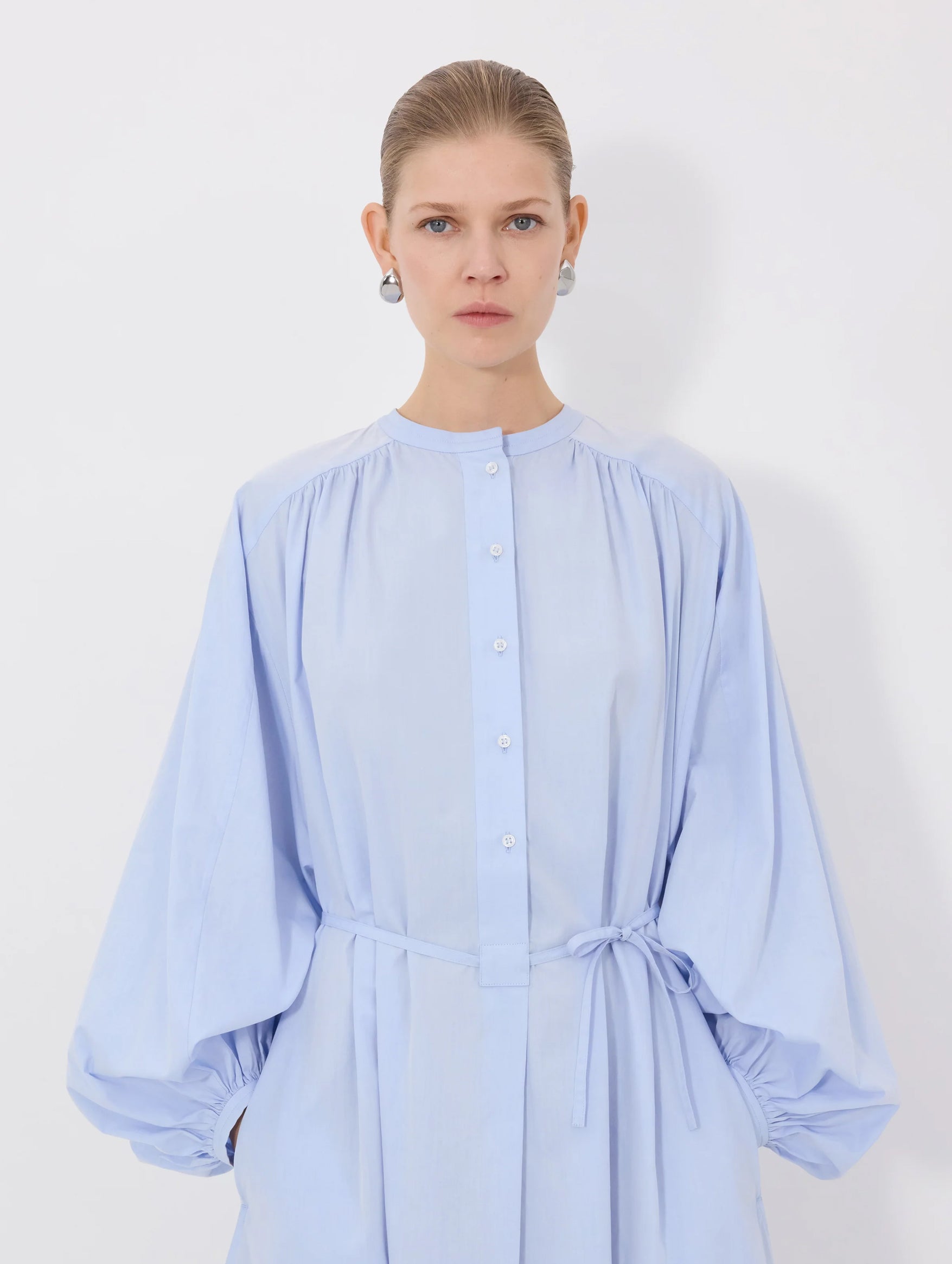 Vitti Loose Fit Blouse Dress in Storm