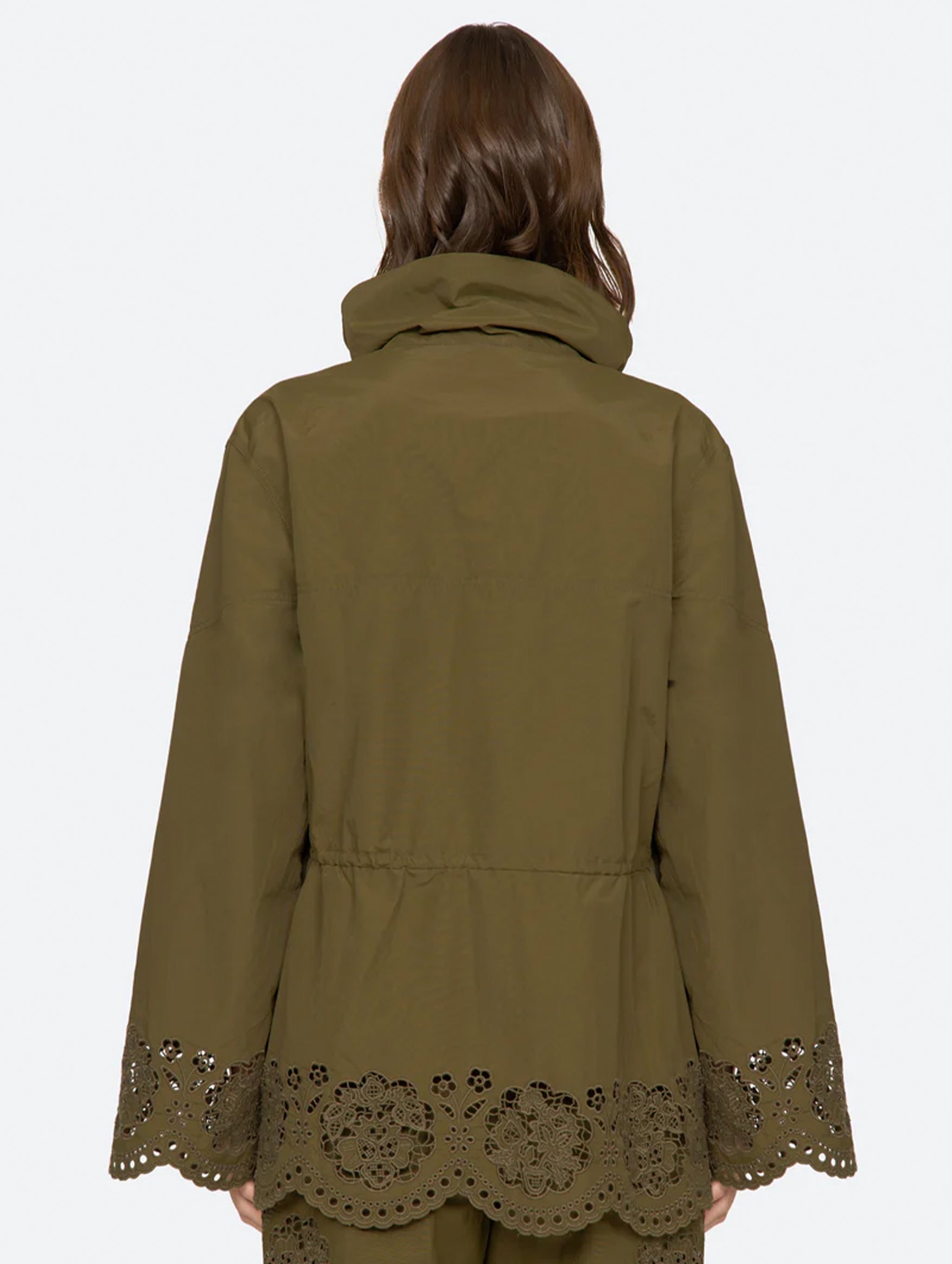 Vittoria Eyelet Jacket in Olive