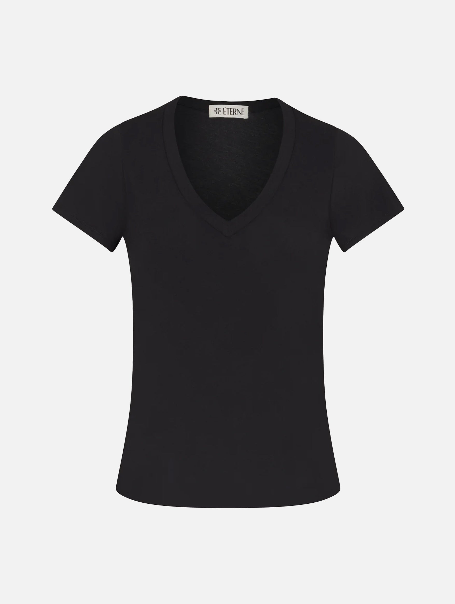 V-Neck T-Shirt in Black