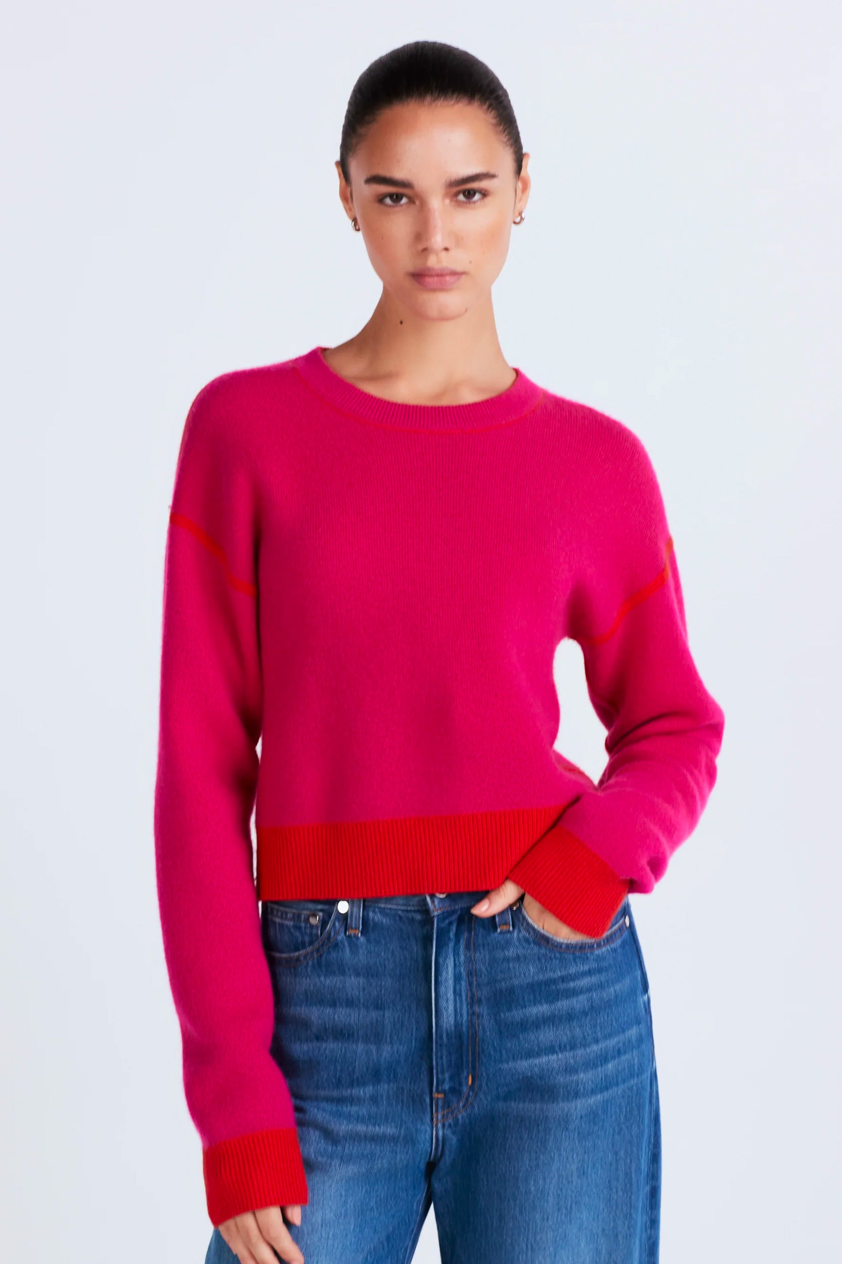 William Crewneck Sweater in Tomato