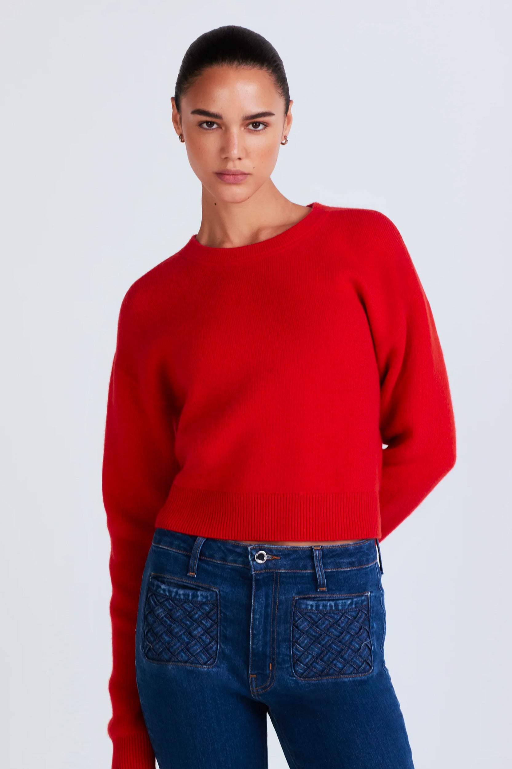 William Crewneck Sweater in Tomato