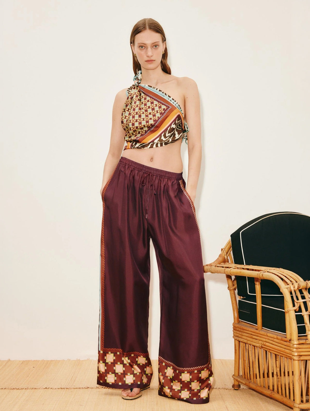 Wilson Silk Pant in Multi