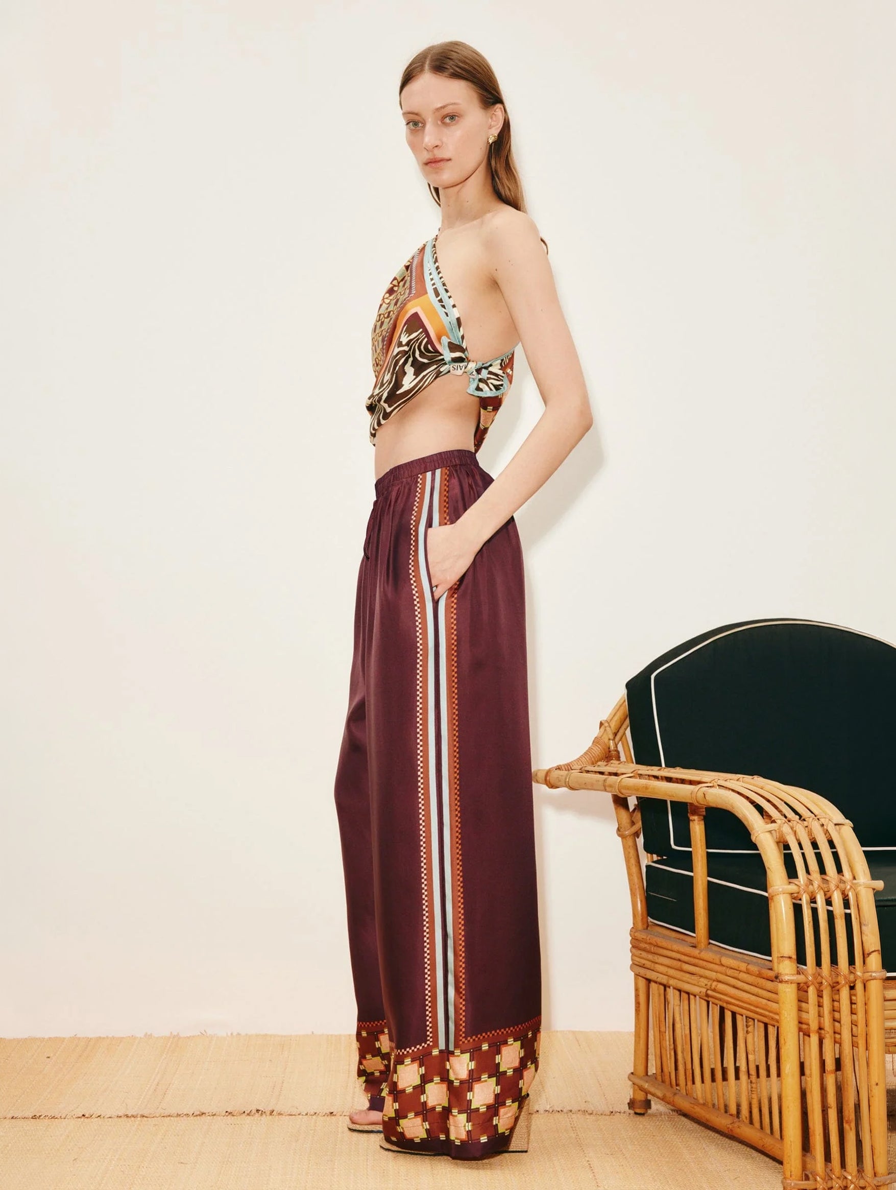 Wilson Silk Pant in Multi