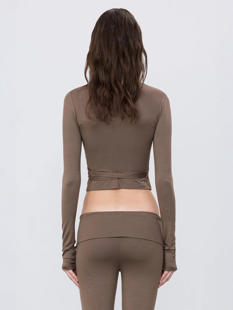 Wrap Top in Mushroom