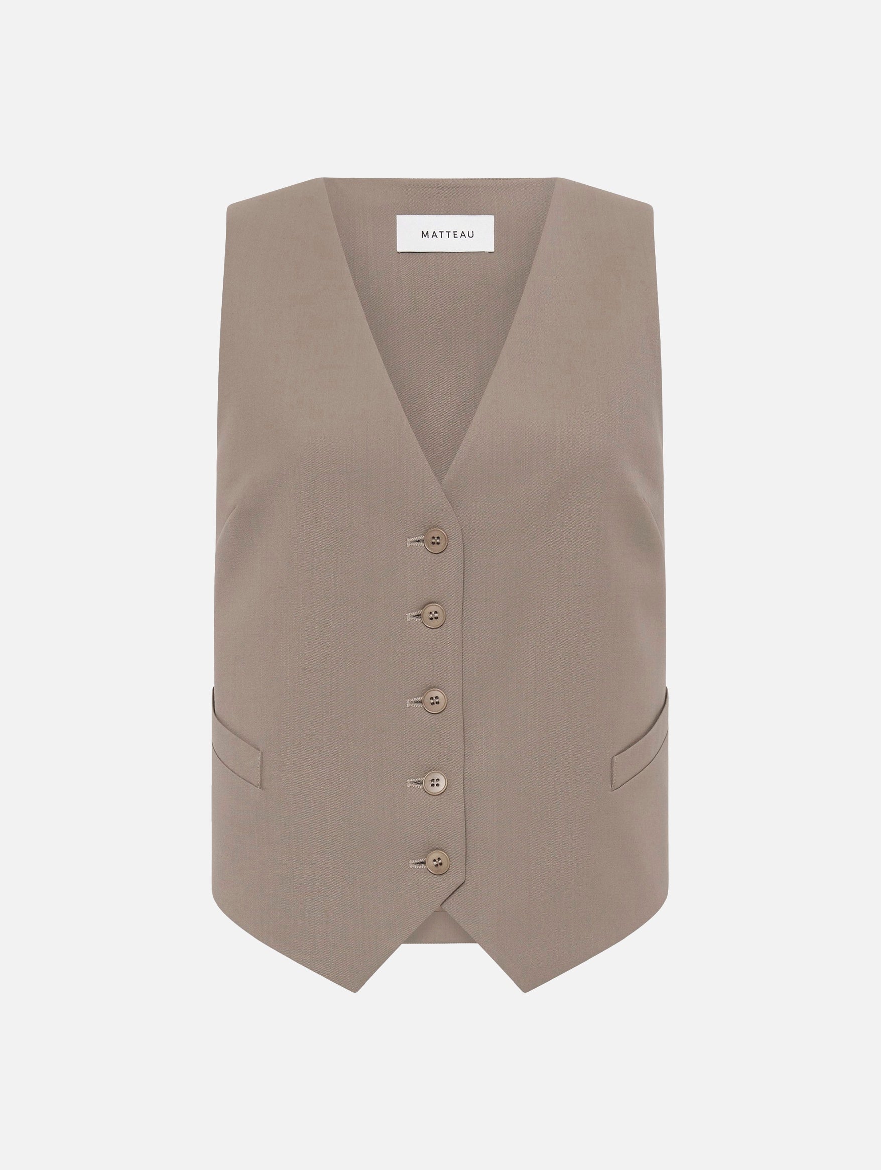 Tailored Waistcoat in Taupe