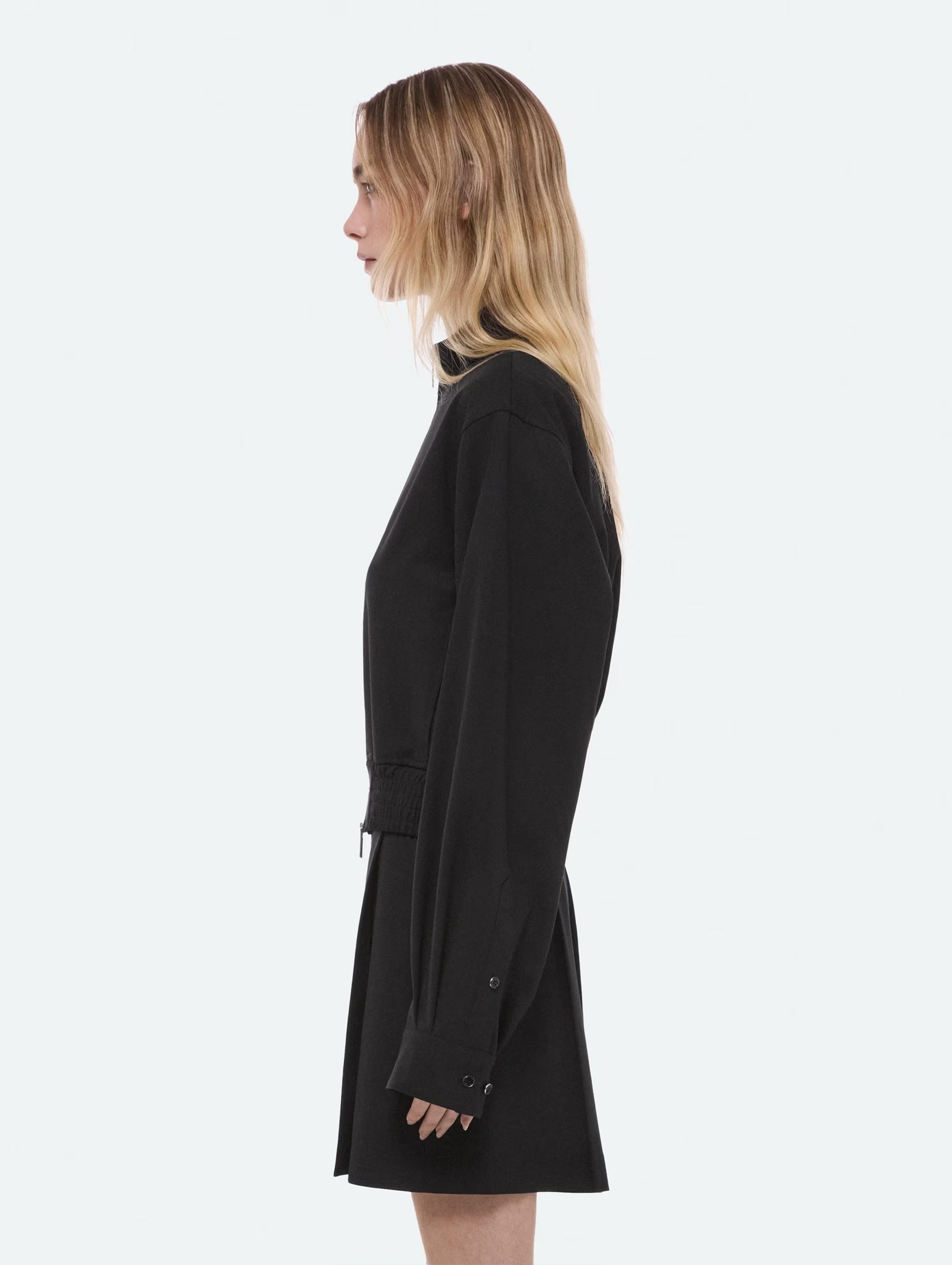 Wardrobe Shirt Bomber in Black