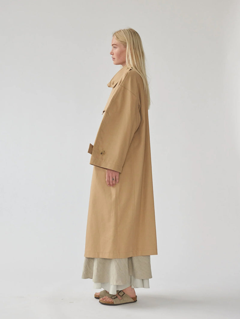 Water Resistant Trench Coat in Beige