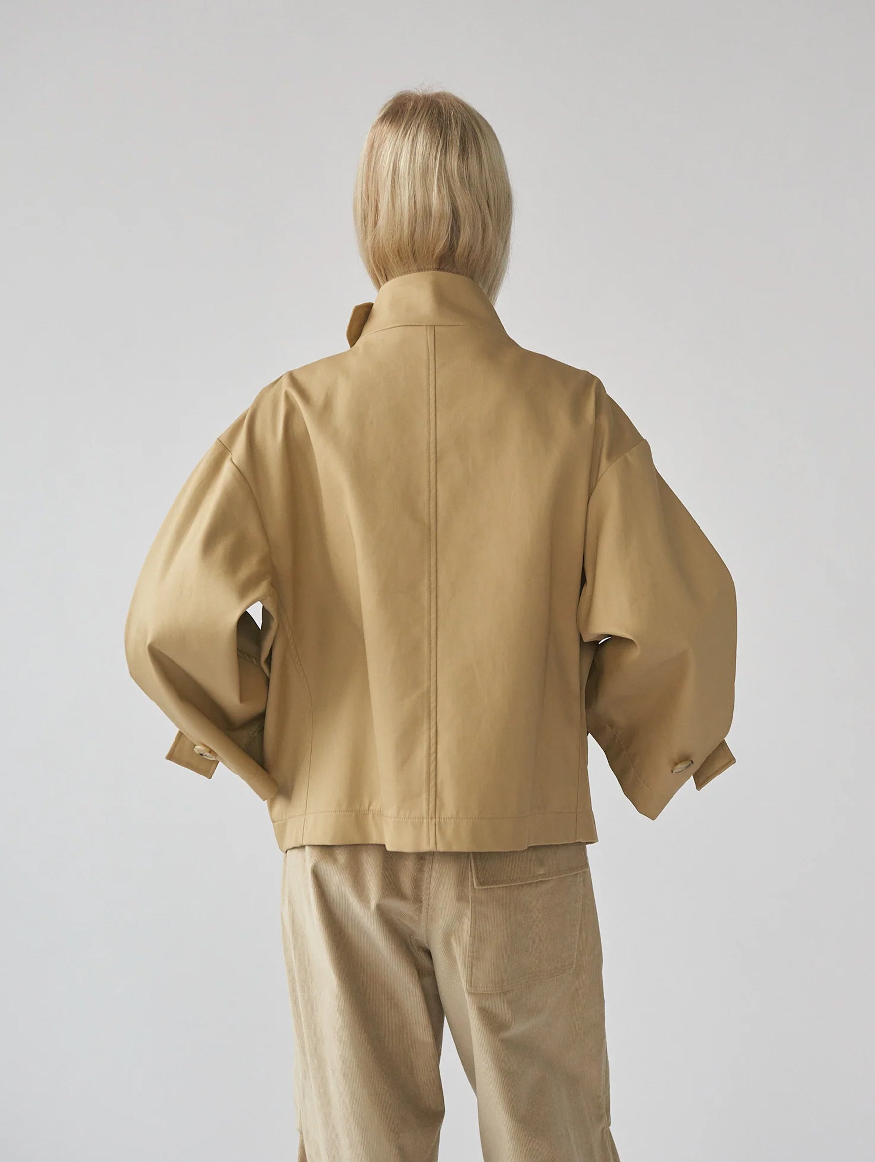 Water Resistant Trench Jacket in Beige
