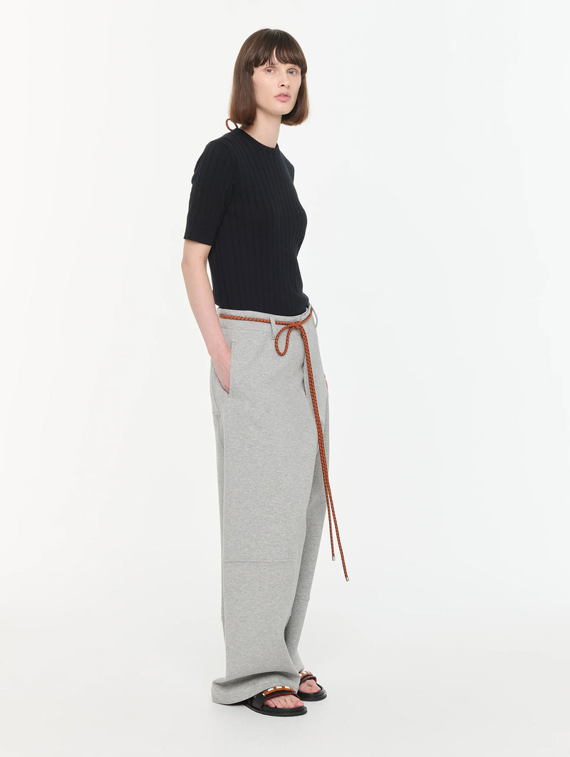Wide Leg Pants in Granite Grey Melange