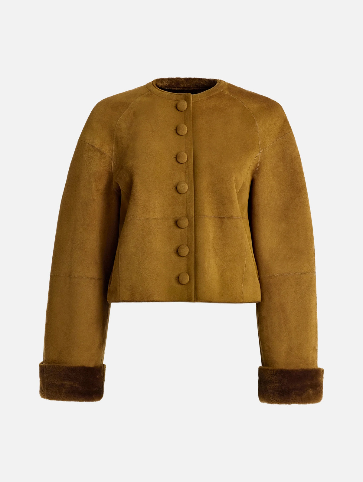 Willow Shearling Jacket in Chartreuse Shearling