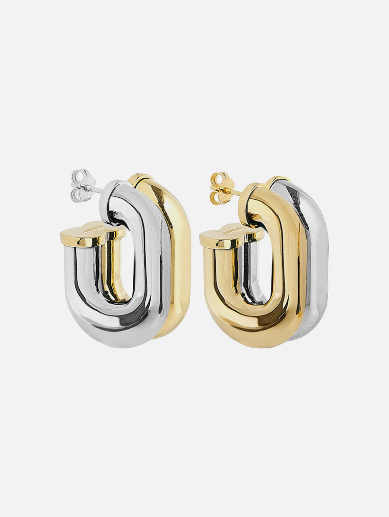 XL Link Earrings in Gold and Silver