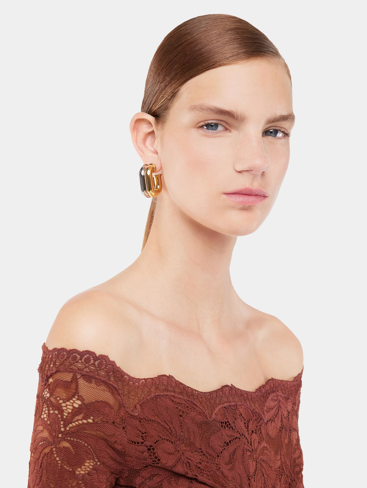 XL Link Earrings in Gold and Silver