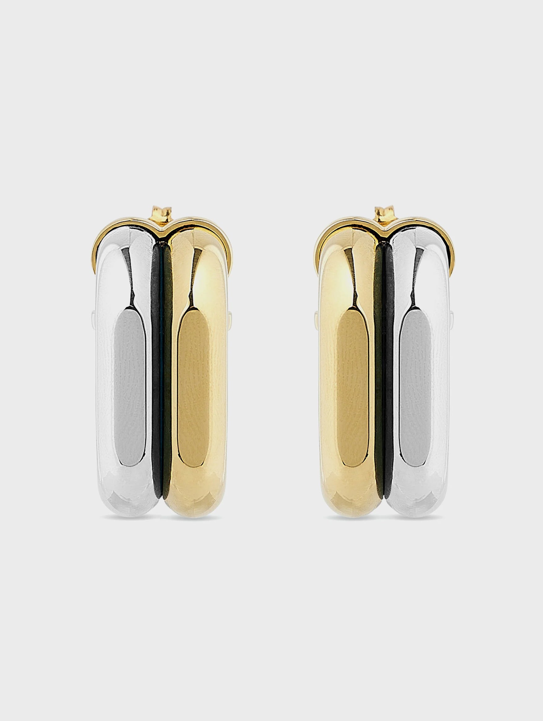 XL Link Earrings in Gold and Silver